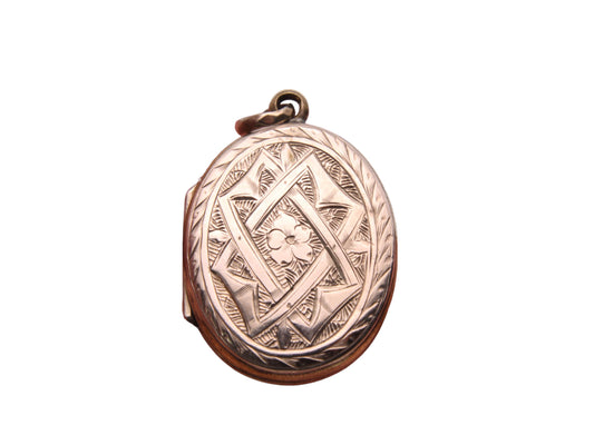 Antique 9ct Gold Decorative Chased Locket