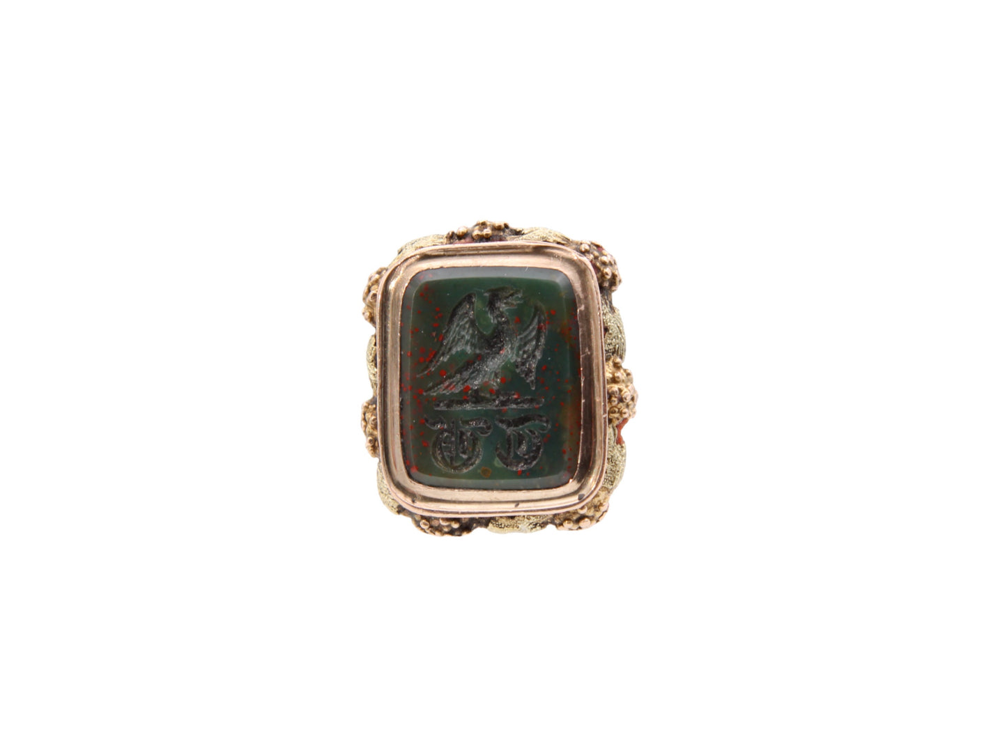 Antique Georgian Regency Three Colour 15ct Gold Intaglio Seal Fob