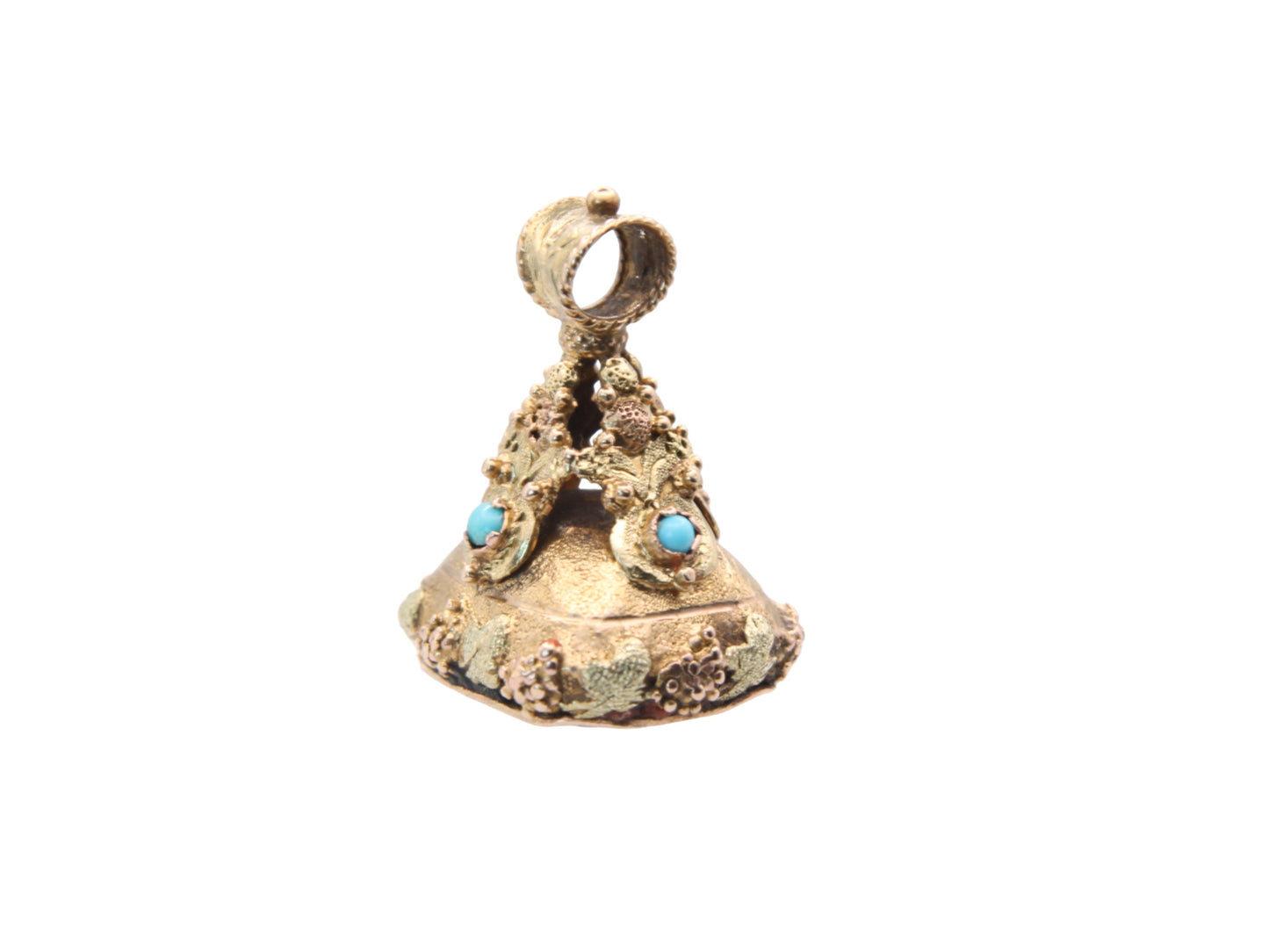 Antique Georgian Regency Three Colour 15ct Gold Intaglio Seal Fob