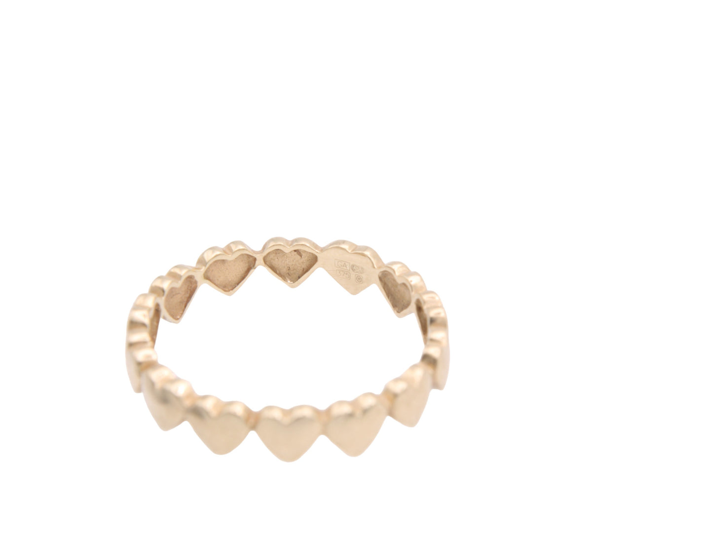 Vintage 9ct Gold Interlocking Heart Rings