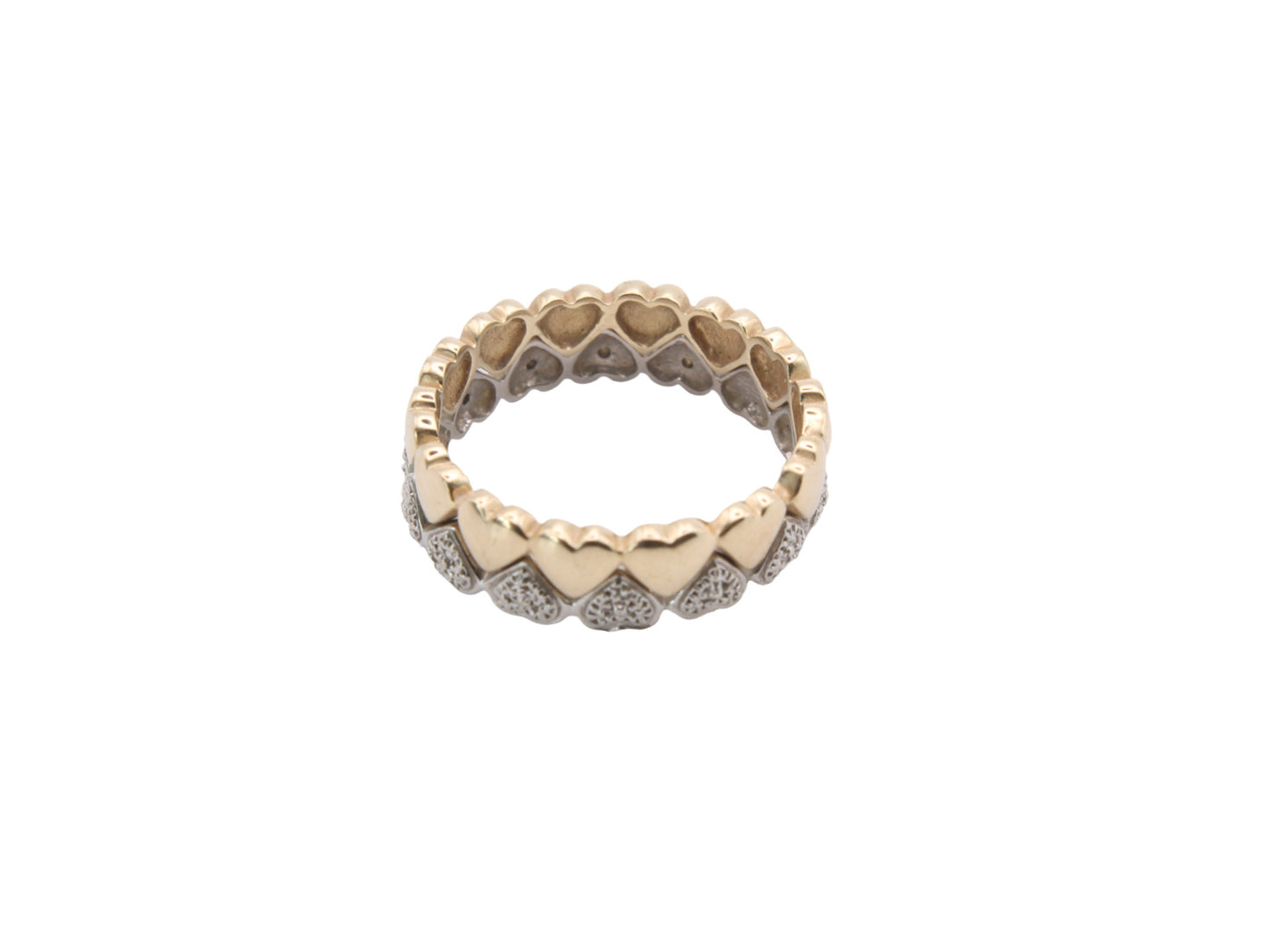 Vintage 9ct Gold Interlocking Heart Rings