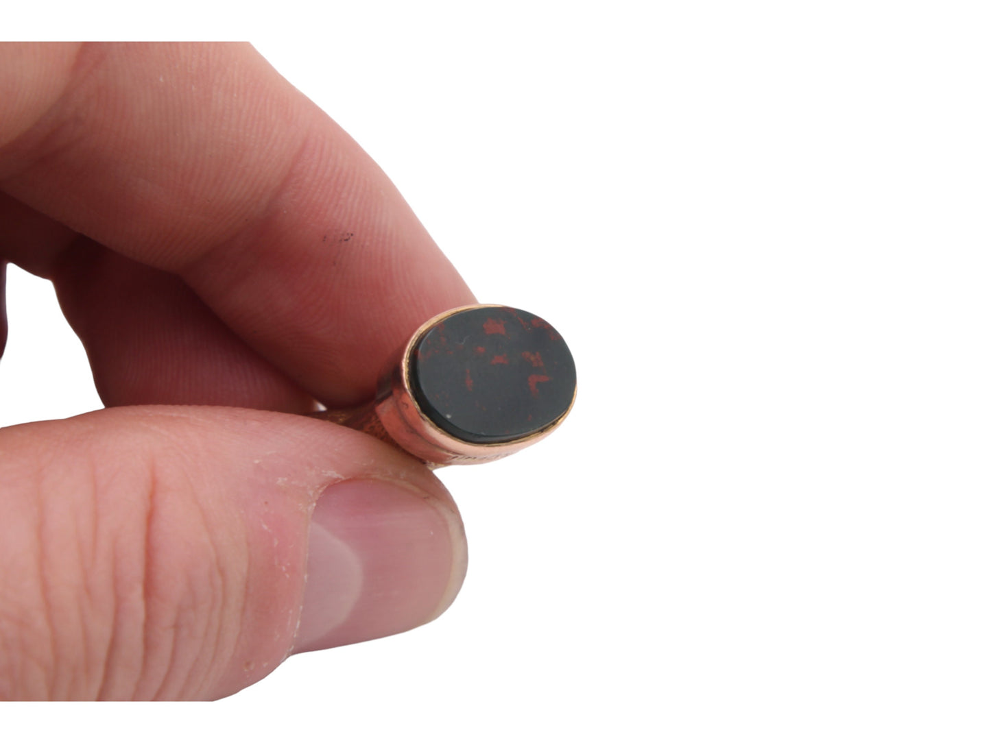 Antique 9ct Gold Horse Head Bloodstone Pendant Fob