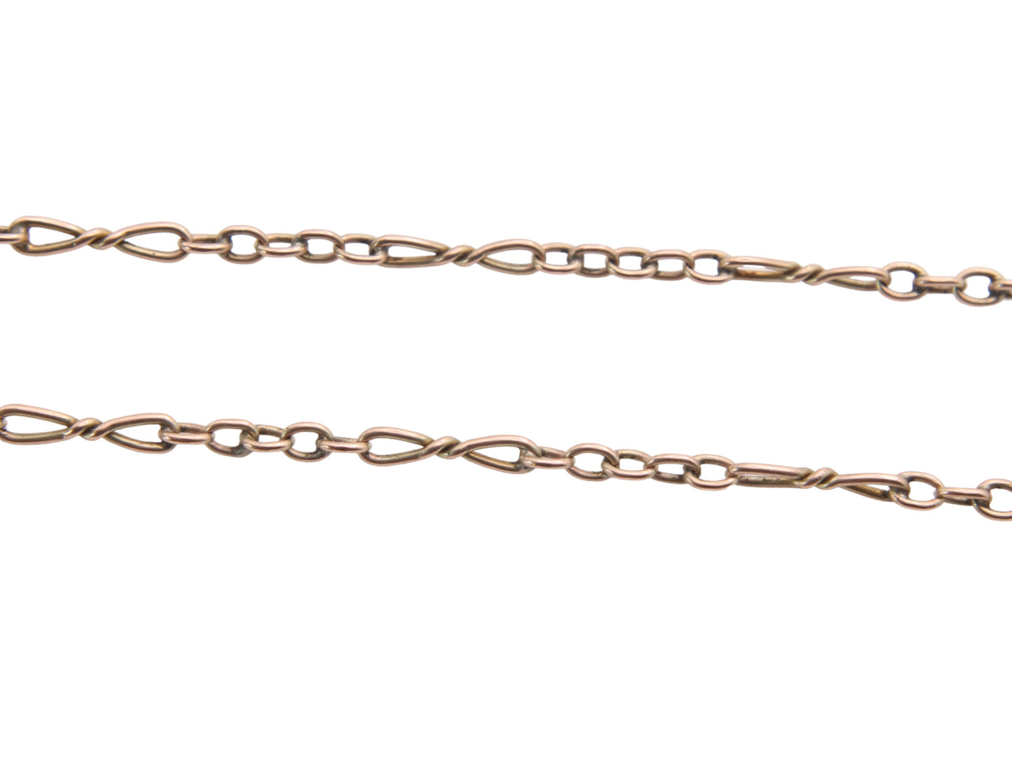 Antique 9ct Gold Fancy Infinity Link Necklace