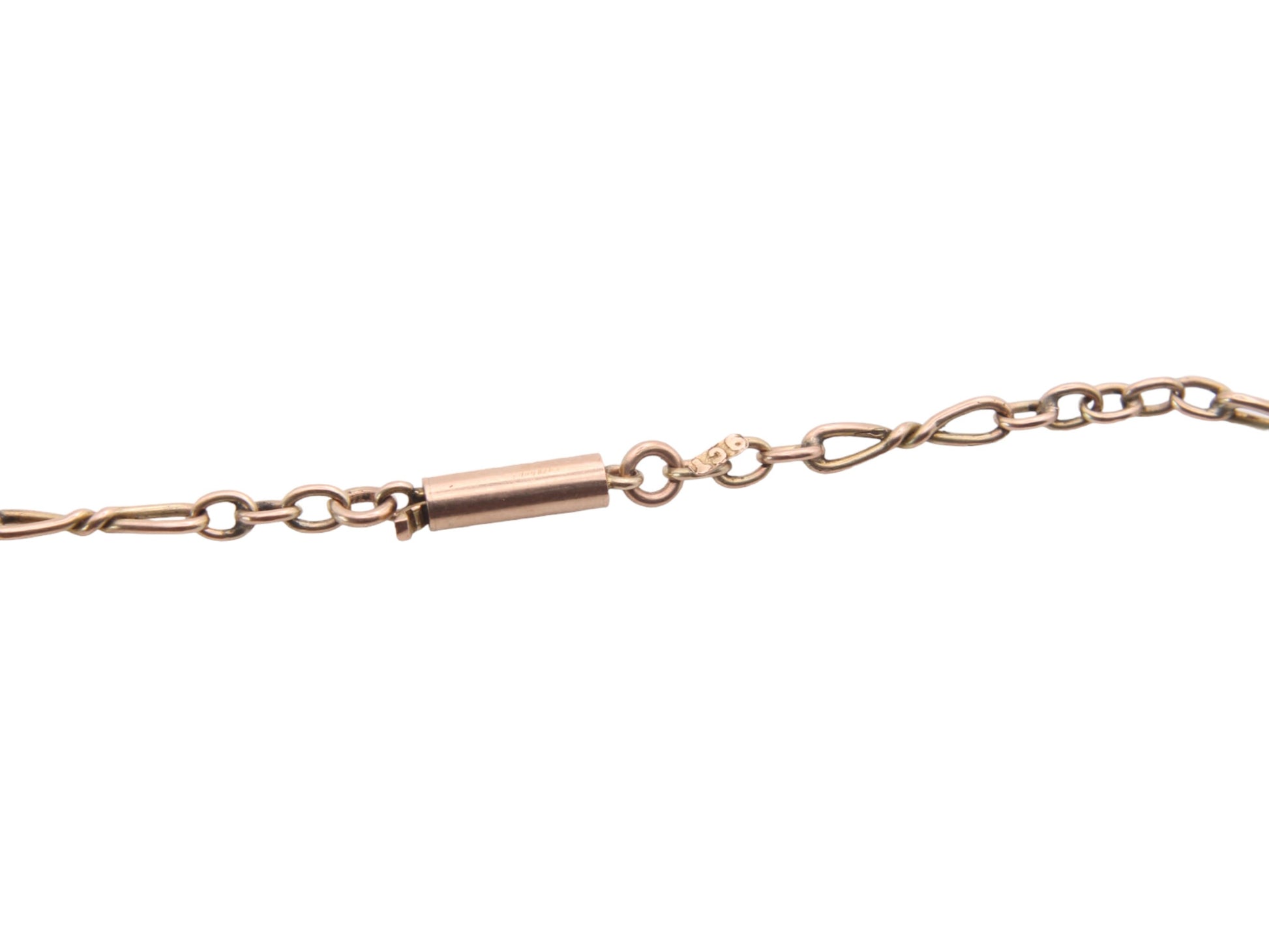 Antique-9ct-Gold-Fancy-Infinity-Link-Necklace