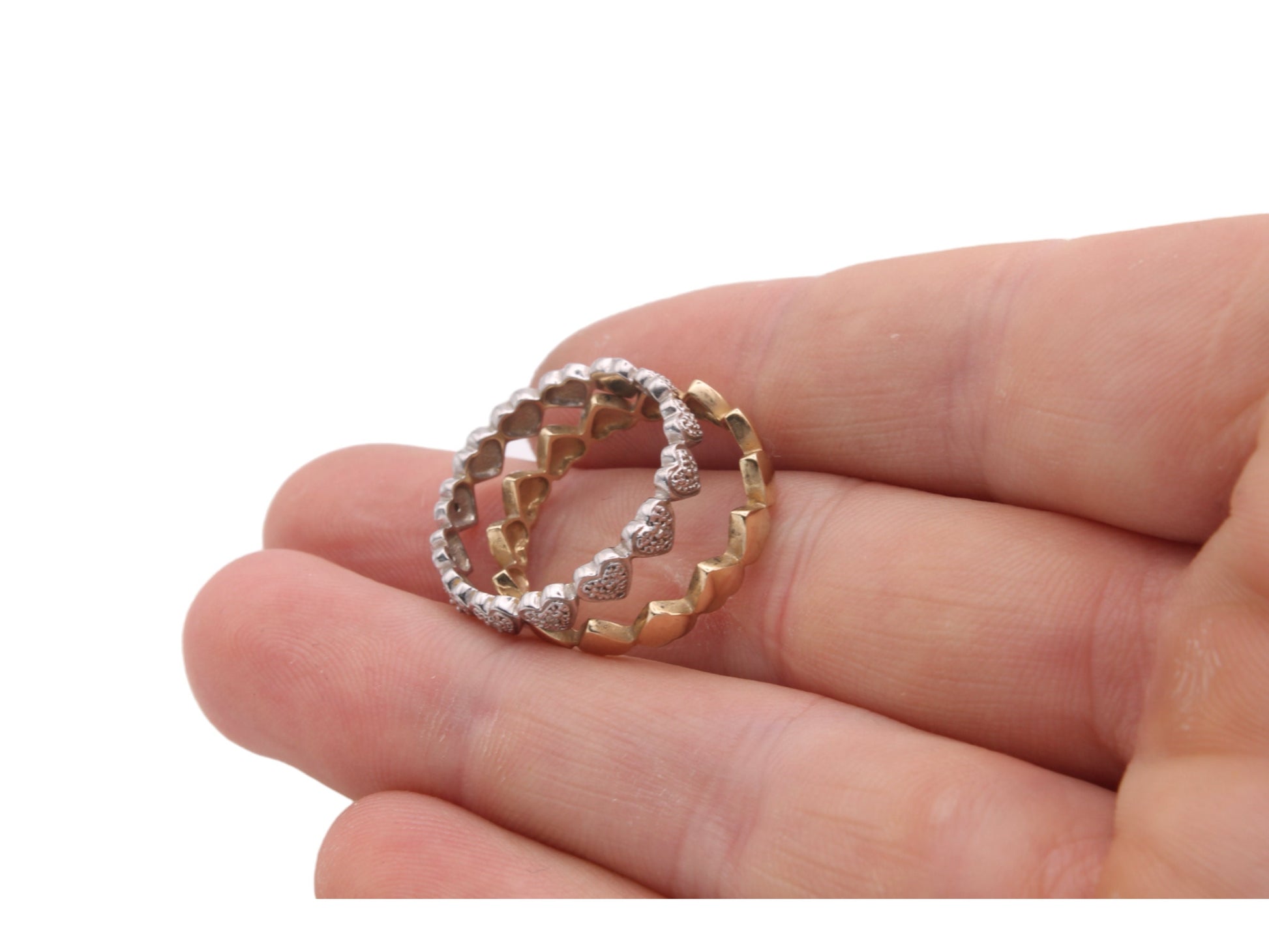 Vintage-9ct-Gold-Interlocking-Heart-Rings