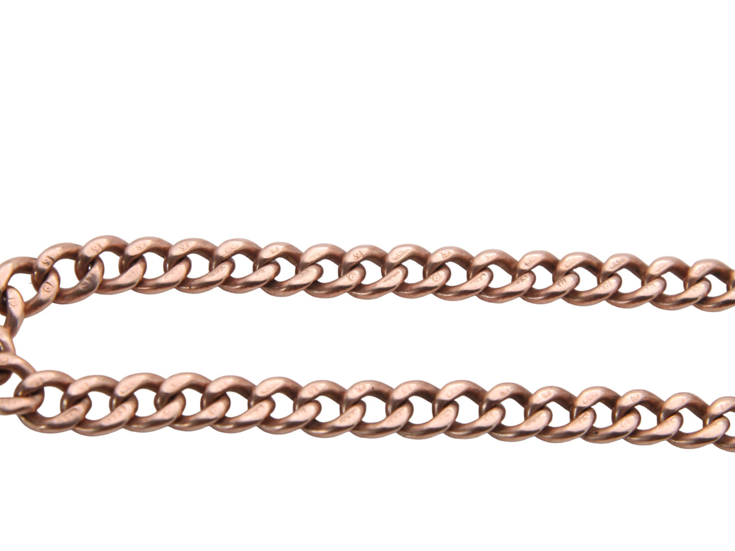 Antique 9ct Gold Curb Link Bracelet & Dog Clip