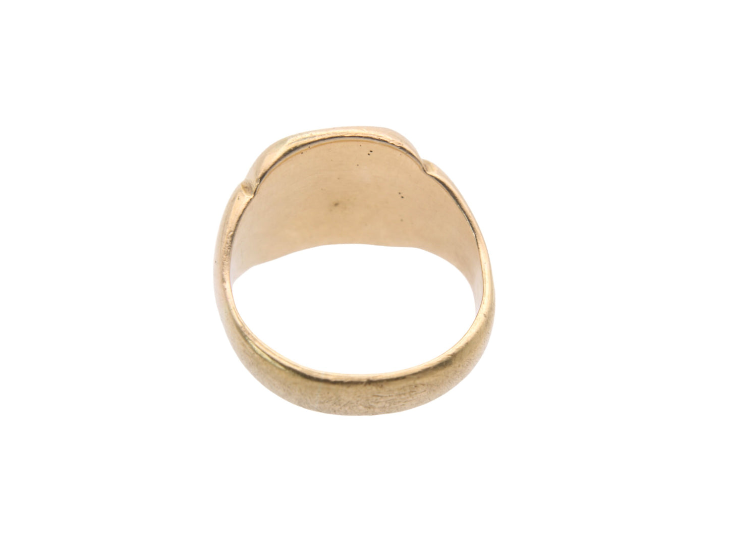 Antique 18ct Yellow Gold Signet Ring Intaglio Duck Crest