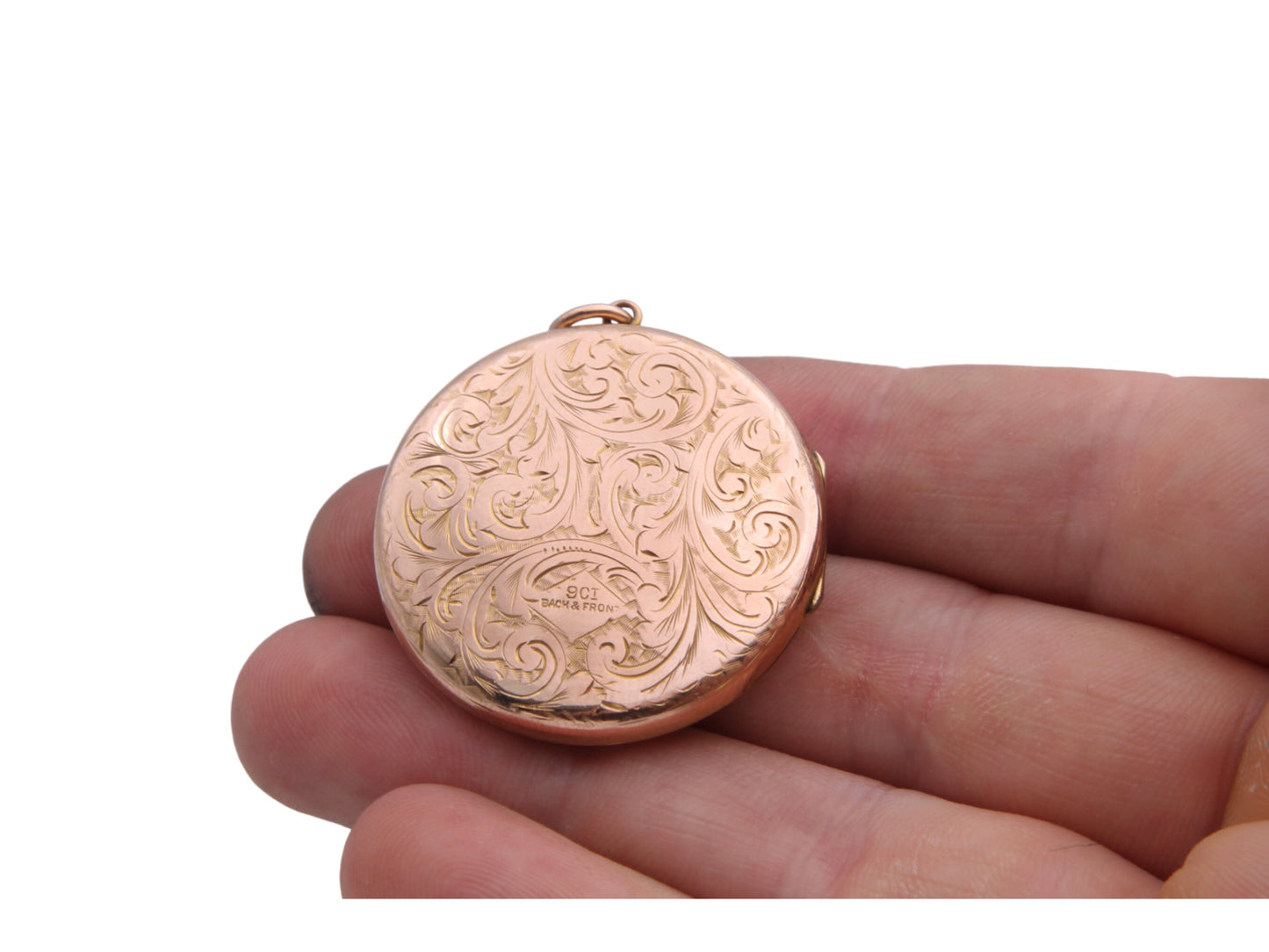 Antique 9ct Gold Chased Locket