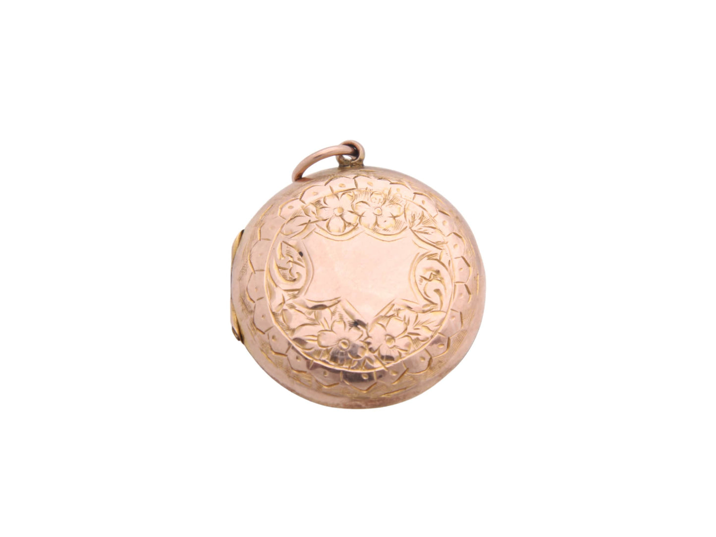 Antique 9ct Gold Back & Front Ivy Forget Me Not Locket