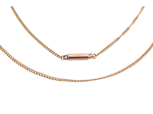 Antique 9ct Gold Curb Link Necklace