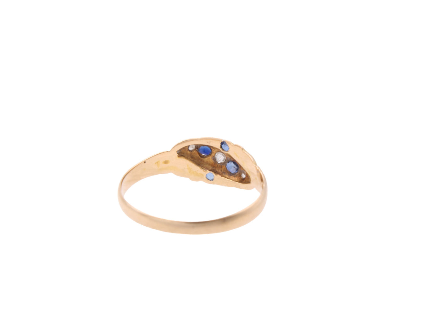 Antique Edwardian 18ct Gold Sapphire & Diamond Ring