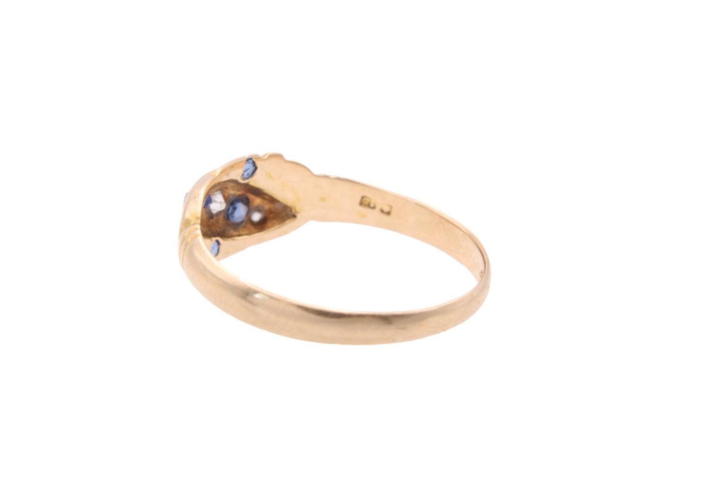 Antique Edwardian 18ct Gold Sapphire & Diamond Ring
