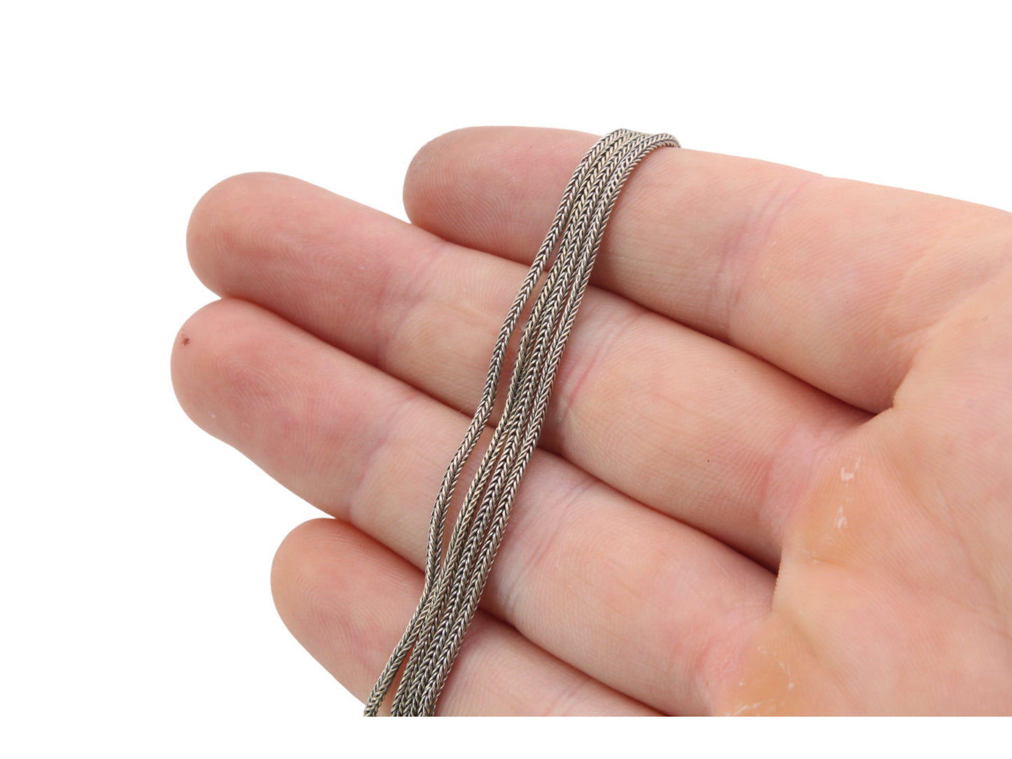 Antique Silver Foxtail Link Long Guard