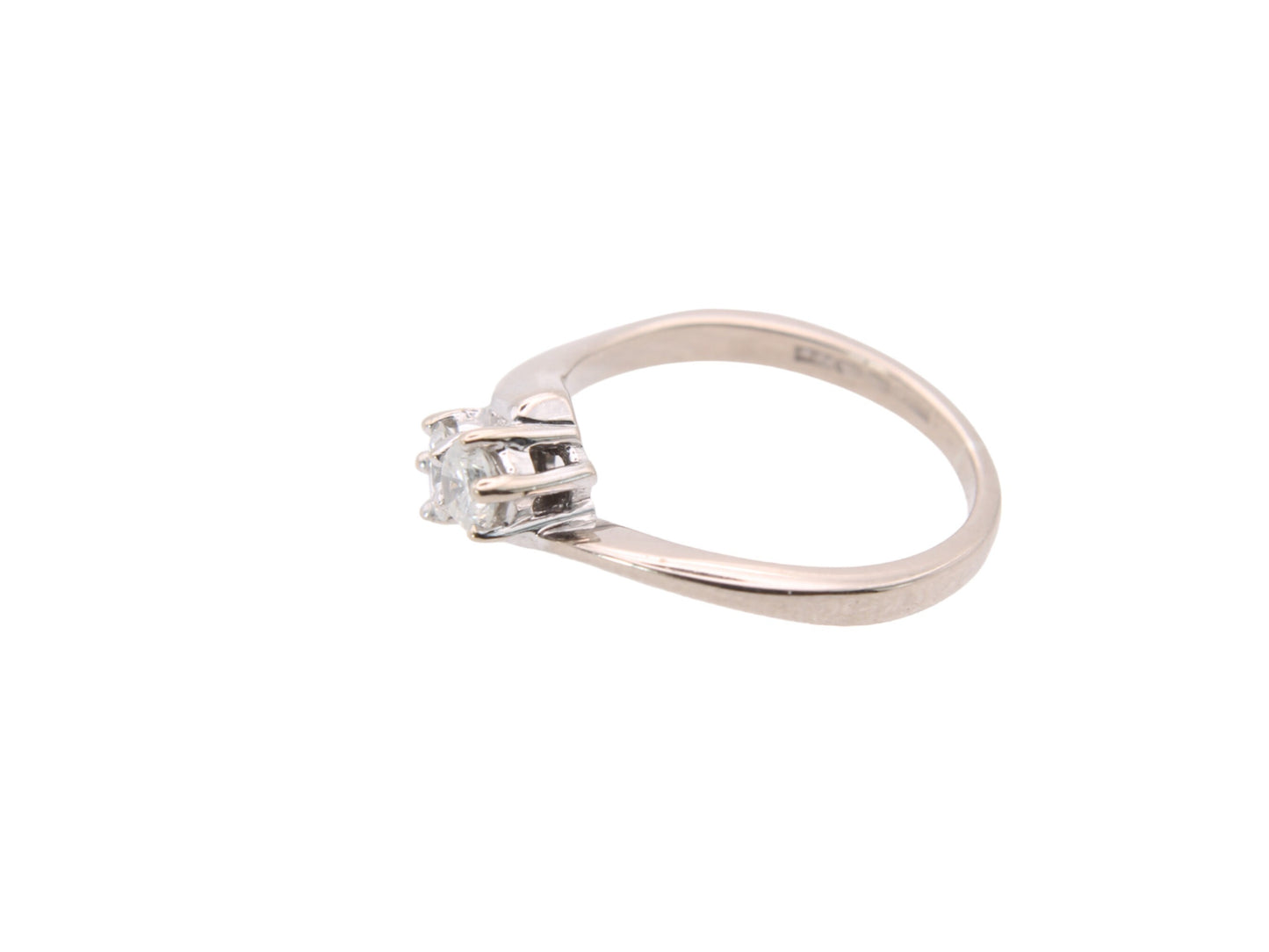Vintage 18ct White Gold Toi et Moi Diamond Ring, .33ct