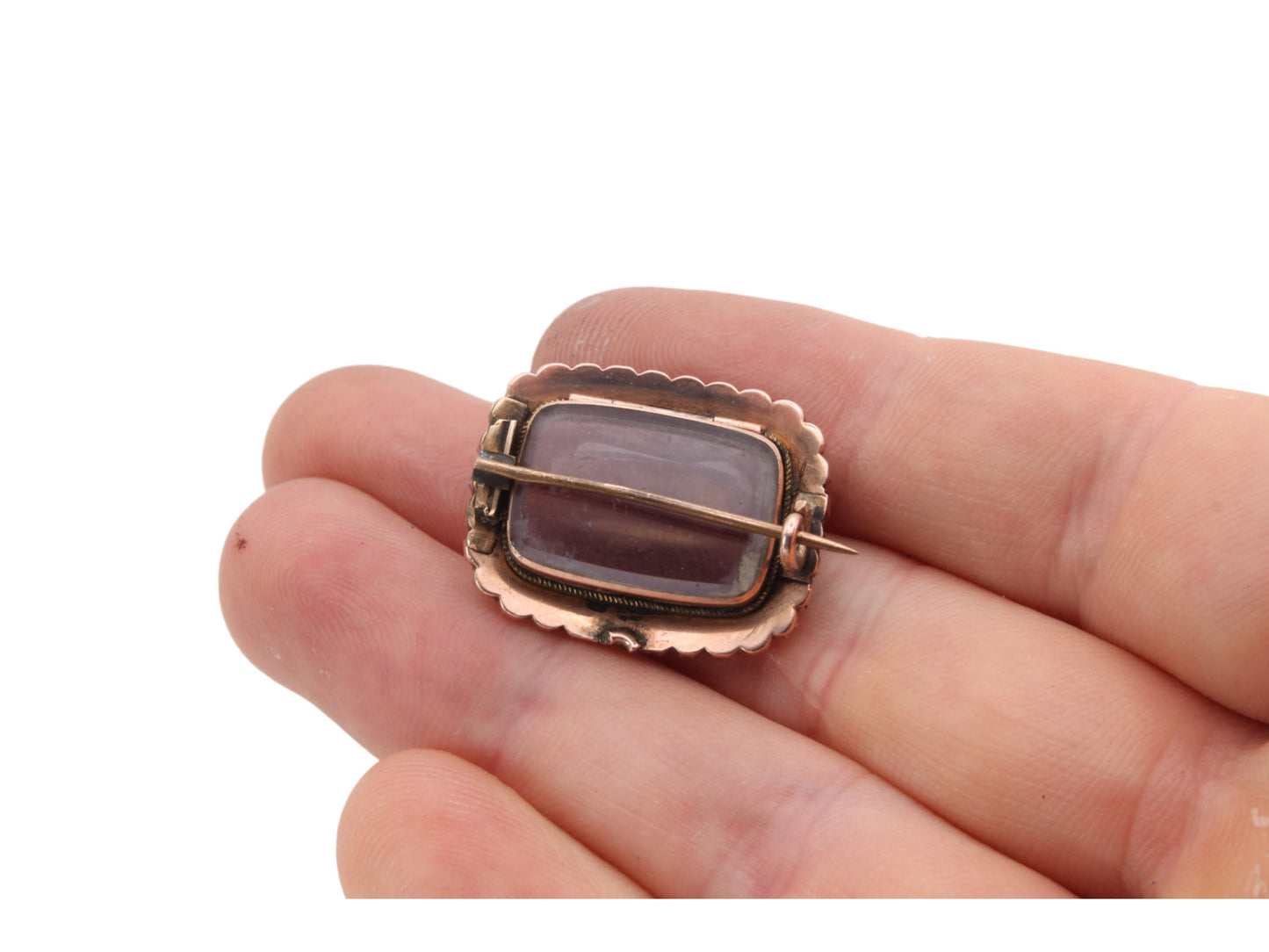 Antique Victorian 9ct Gold Carnelian, Pearl Brooch, Hidden Locket