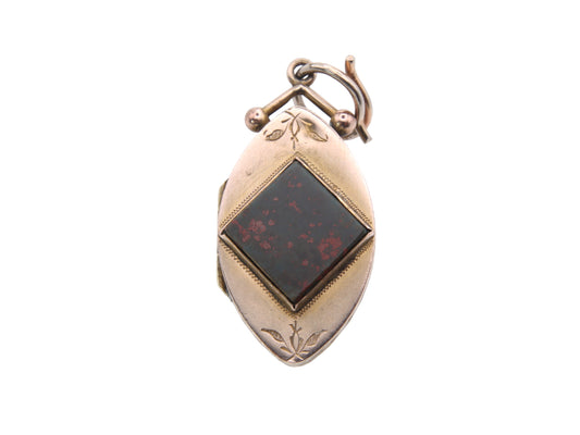 Antique Victorian 9ct Gold Bloodstone Locket