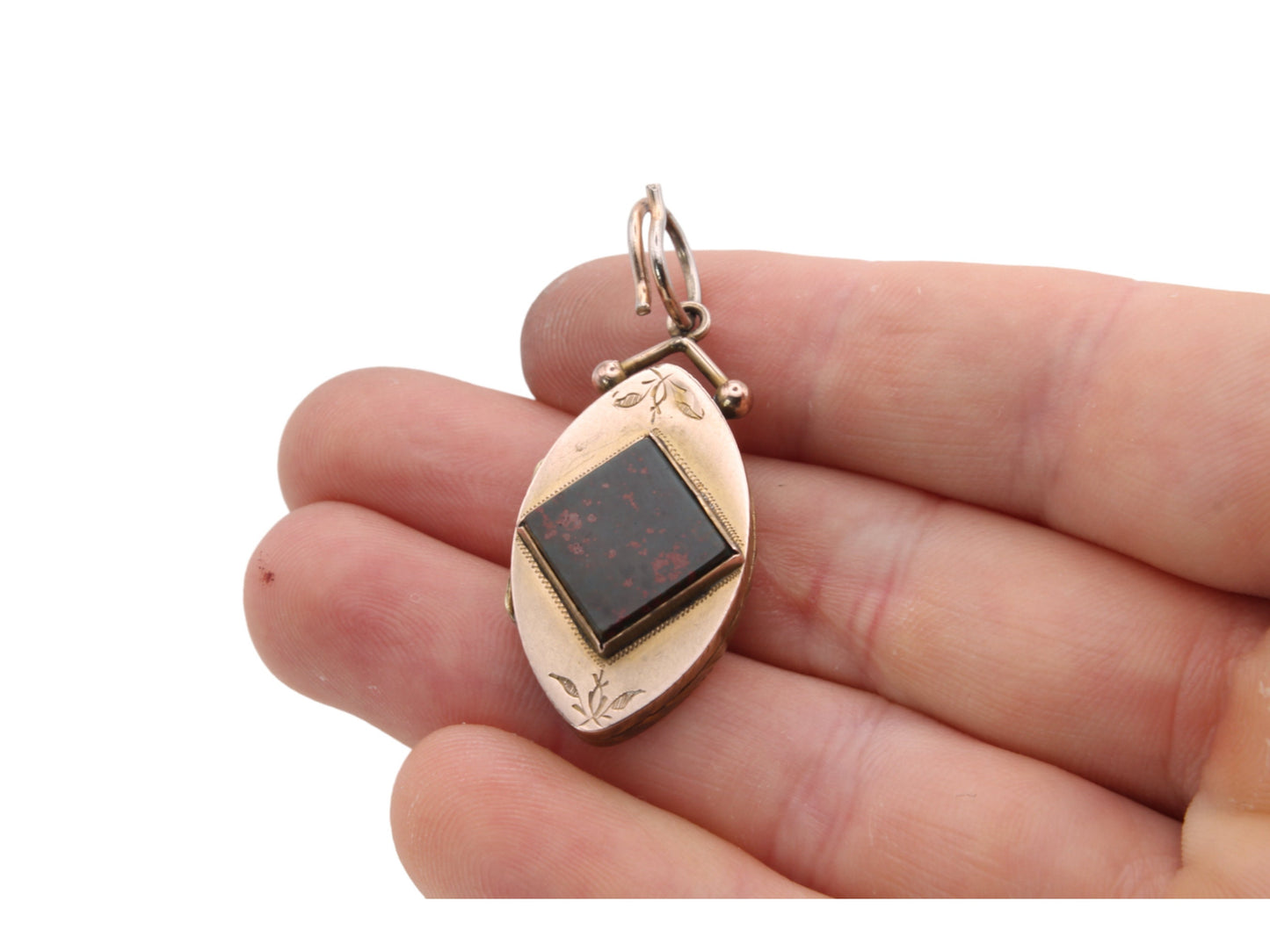 Antique Victorian 9ct Gold Bloodstone Locket