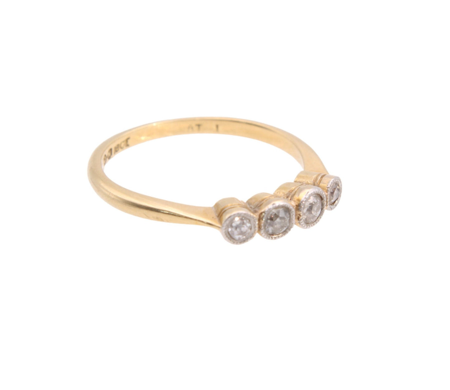 Antique Art Deco 18ct Gold & Platinum Bezel Set Diamond Ring, 0.20ctw