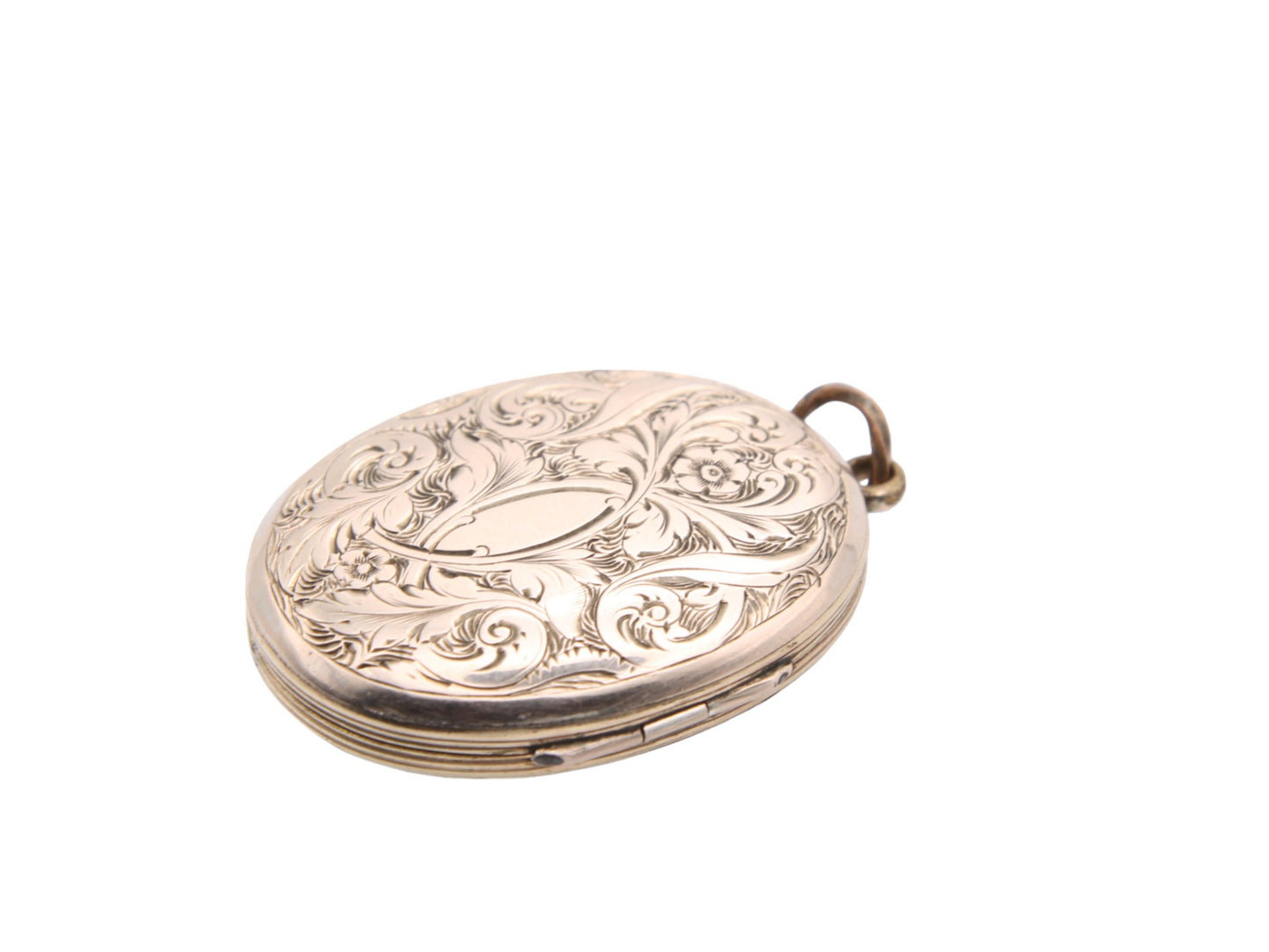 Antique 9ct Gold Black Enamel Forget-Me-Not Locket c.1860