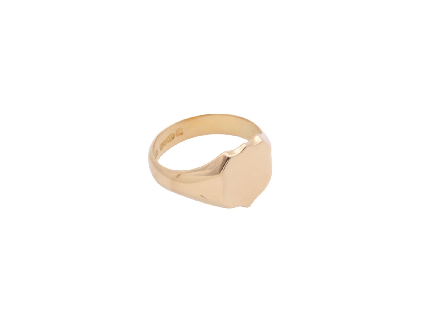 Antique 18ct Yellow Gold Shield Signet Ring, 1919