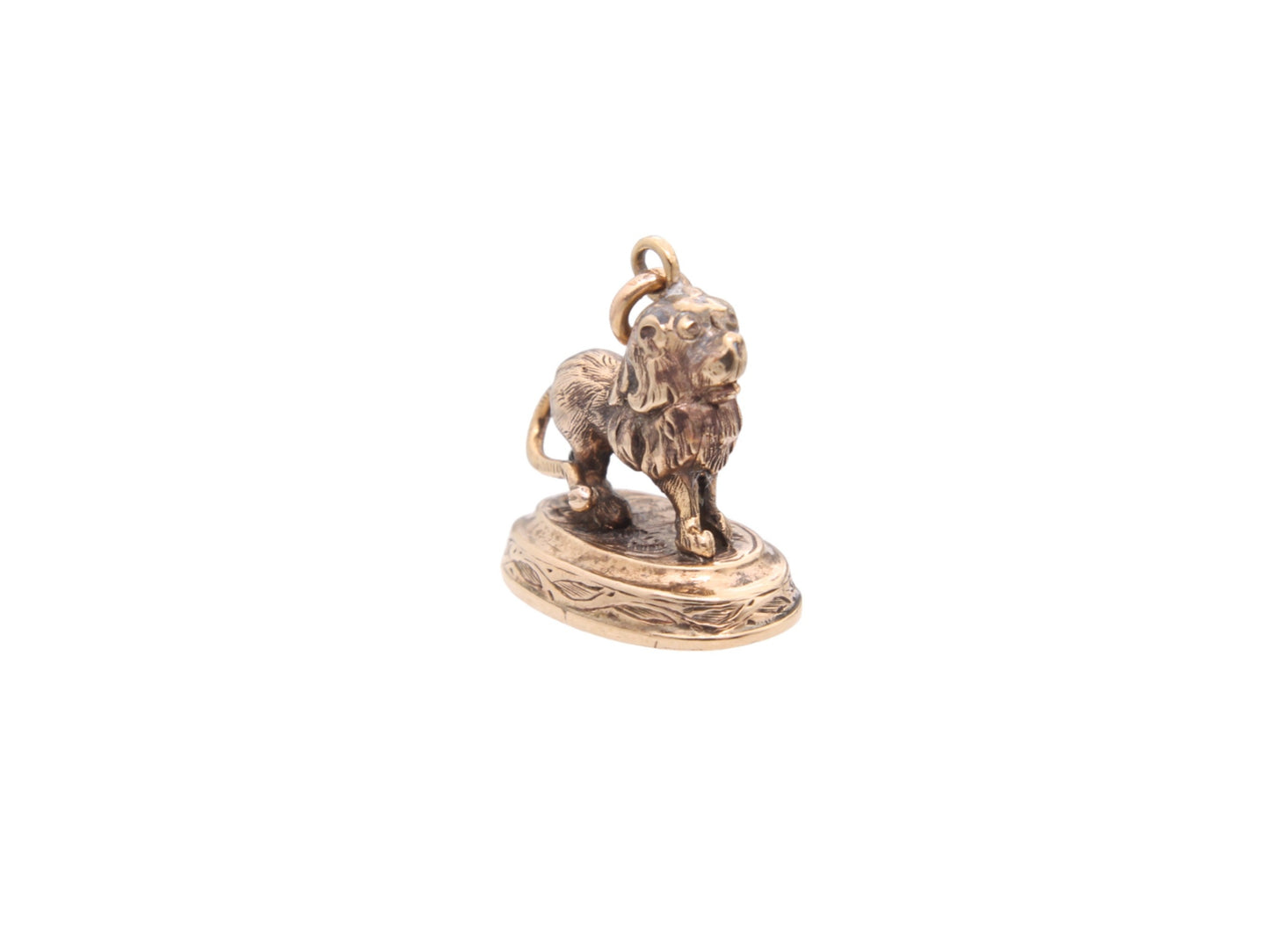 Antique 15ct Gold Lion Bloodstone Pendant