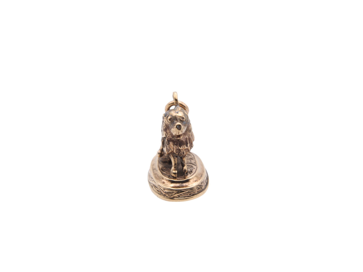 Antique 15ct Gold Lion Bloodstone Pendant