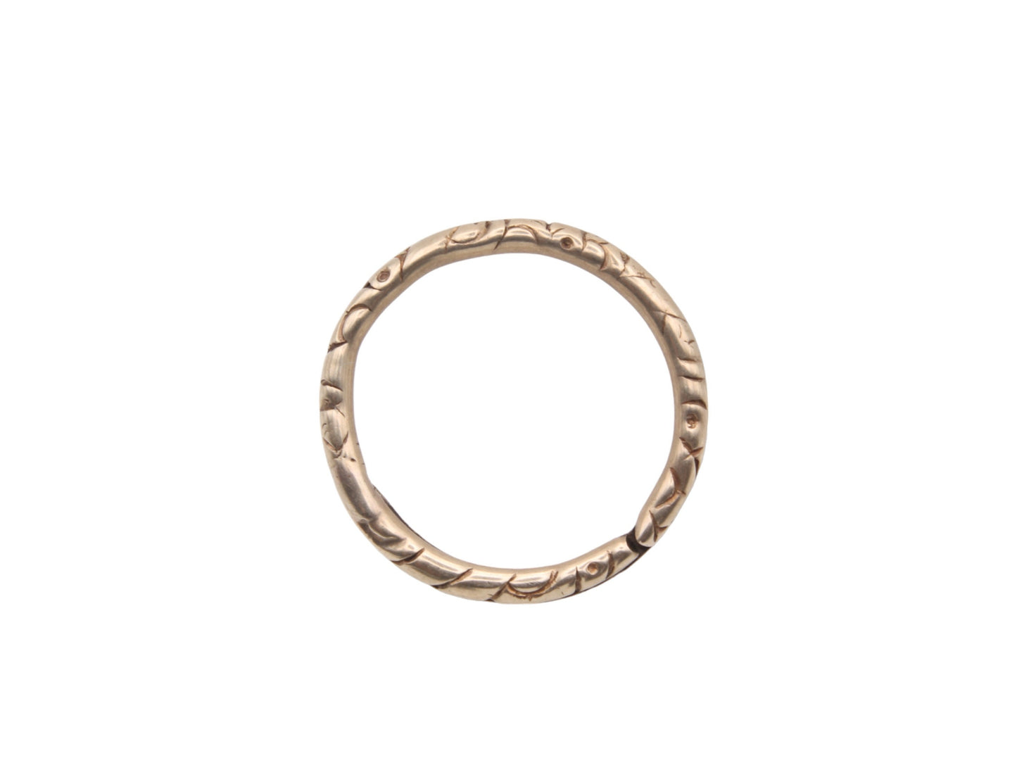 Antique-Georgian-9ct-Yellow-Gold-Large-Chased-Split-Ring,-26mm