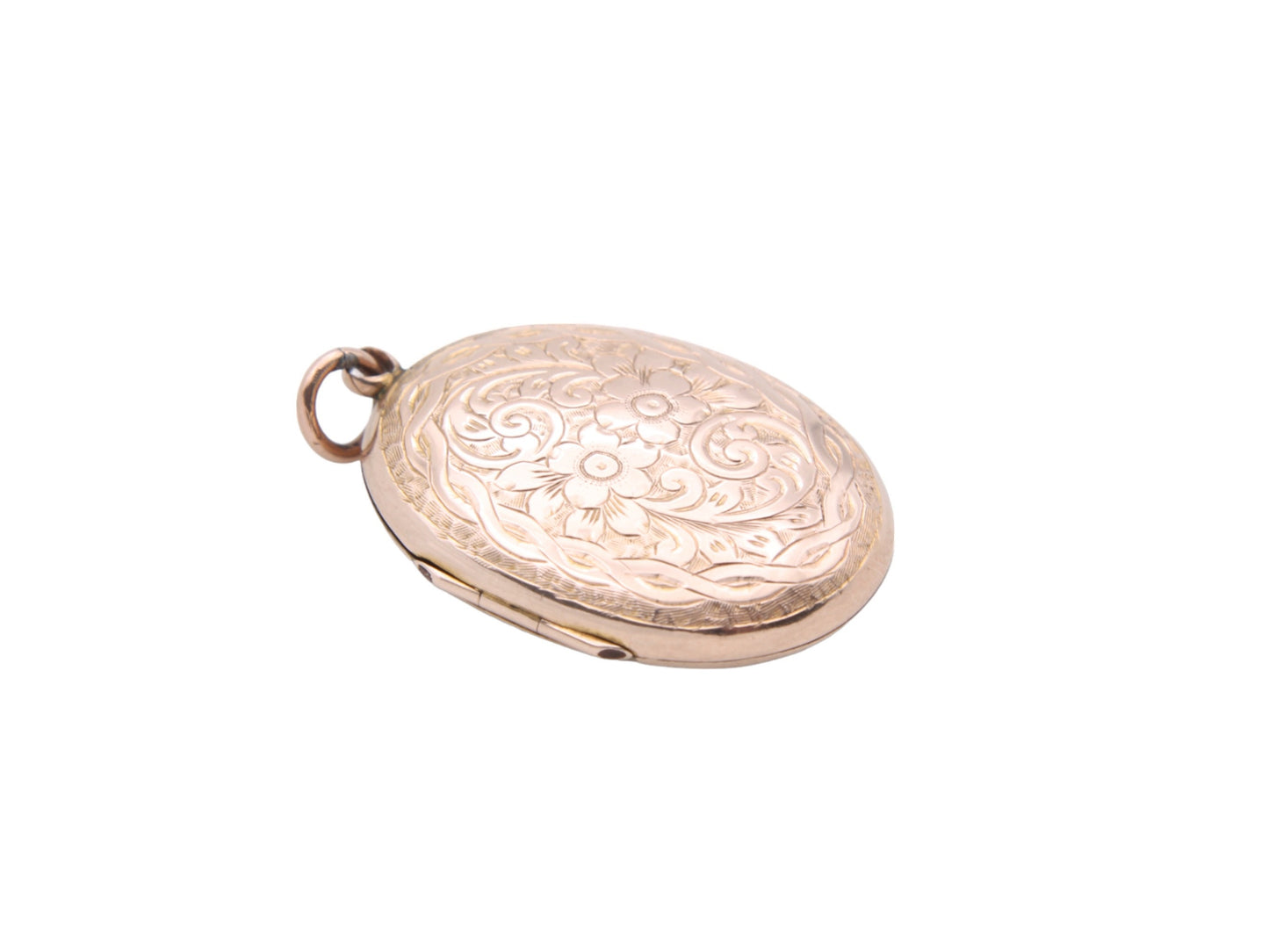 Antique Edwardian 9ct Gold Engraved Locket