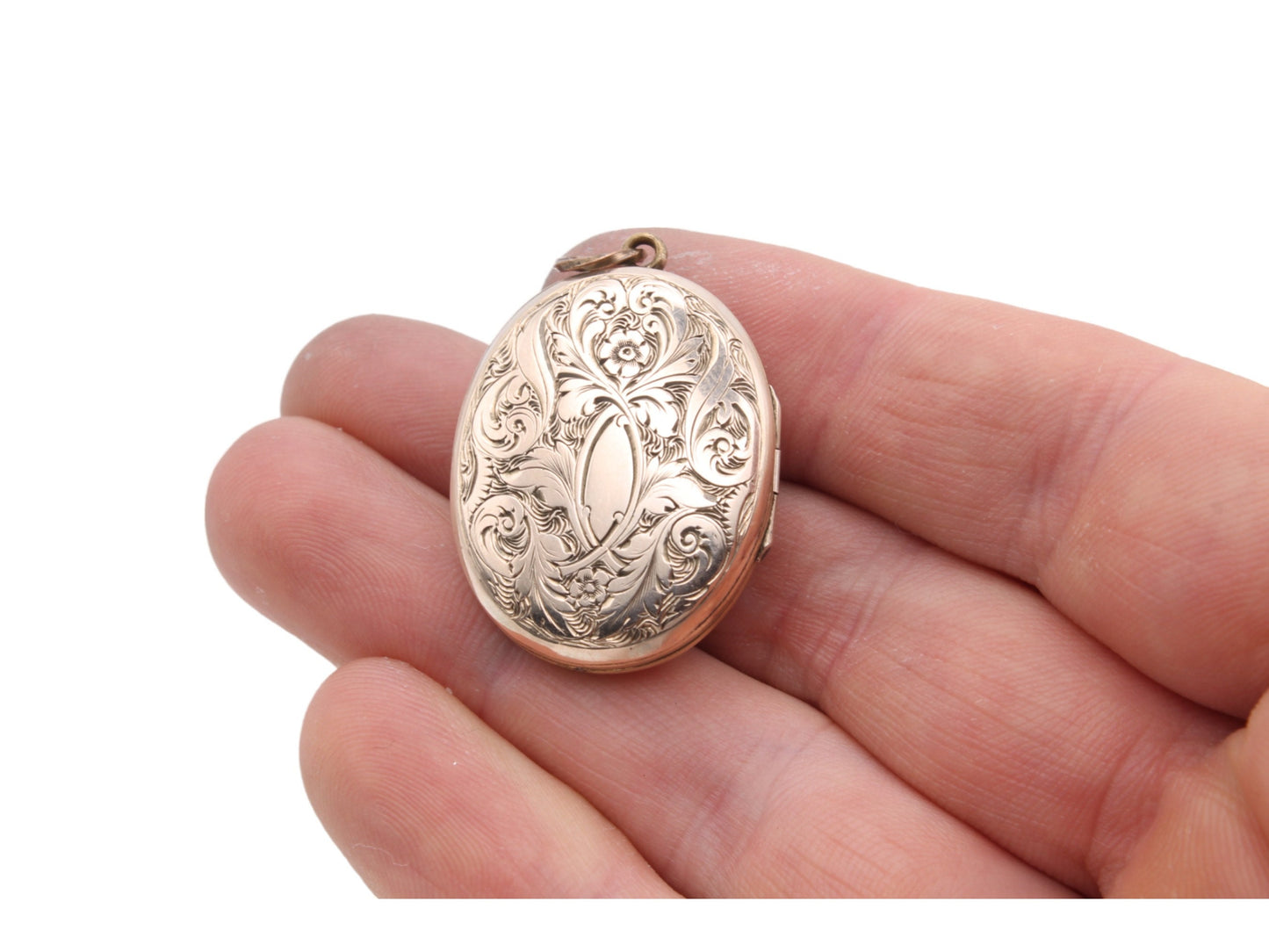 Antique 9ct Gold Black Enamel Forget-Me-Not Locket c.1860