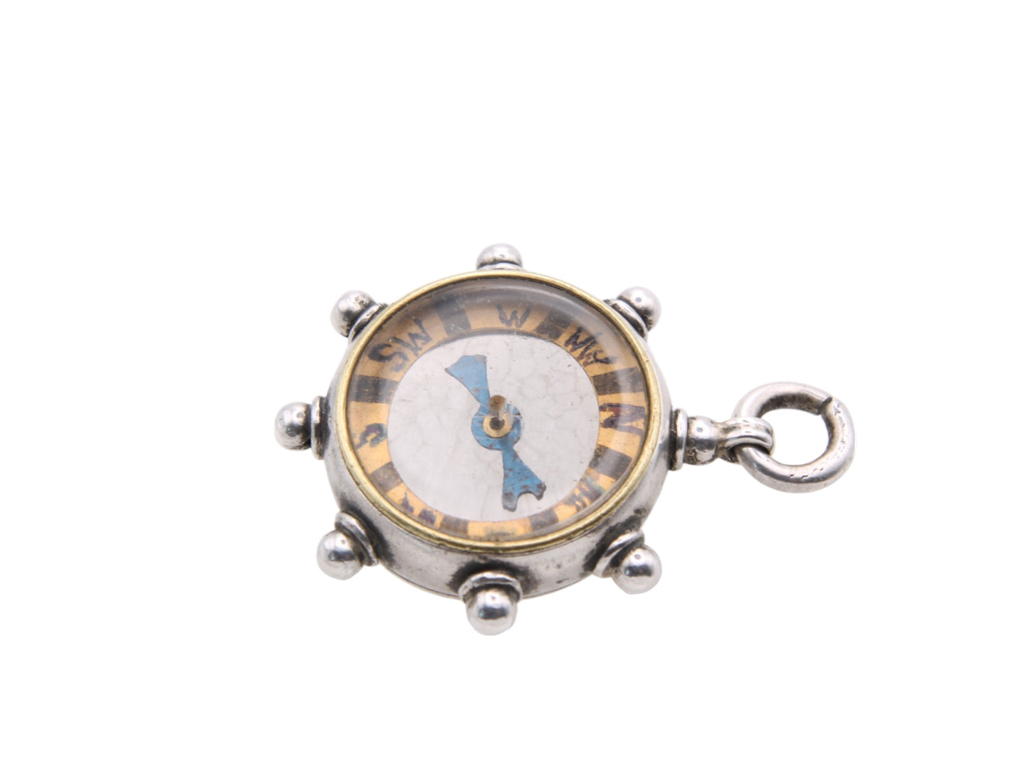 Antique-Victorian-Silver-Compass-Pendant