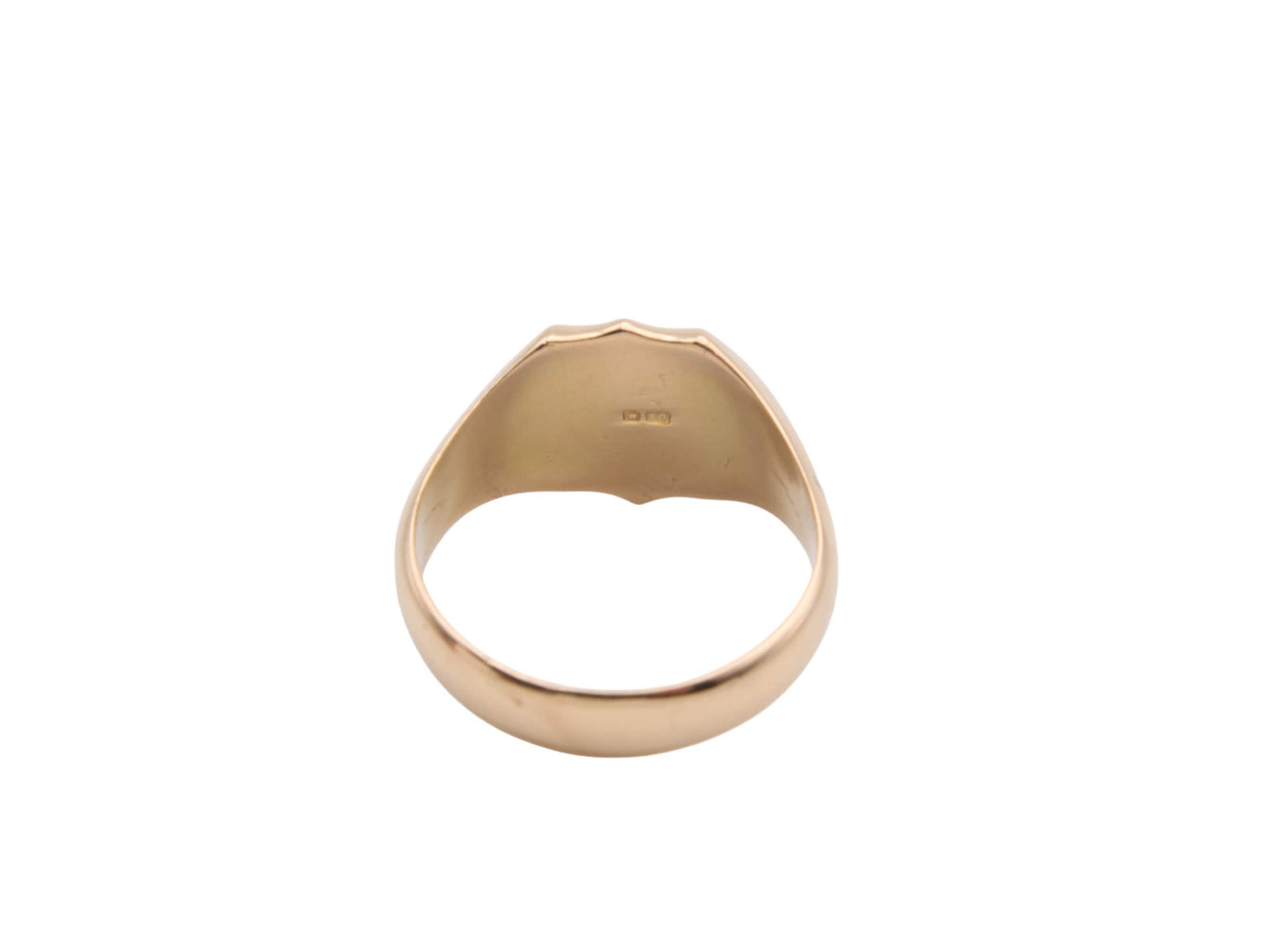 Antique 18ct Yellow Gold Shield Signet Ring, 1919