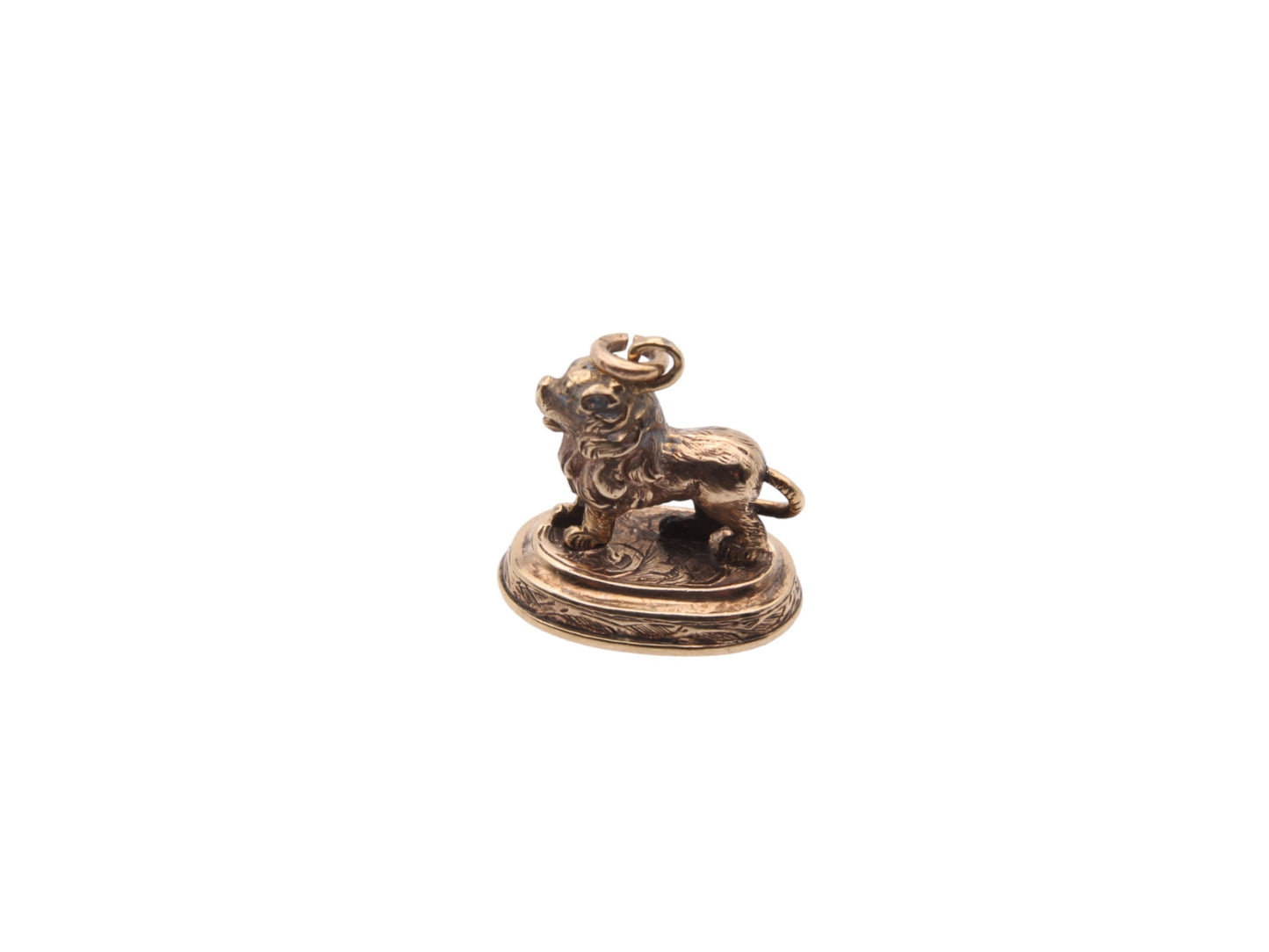 Antique 15ct Gold Lion Bloodstone Pendant