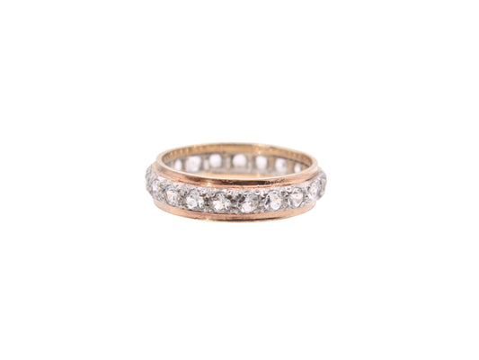 Vintage 9ct Rose gold Paste Eternity Ring