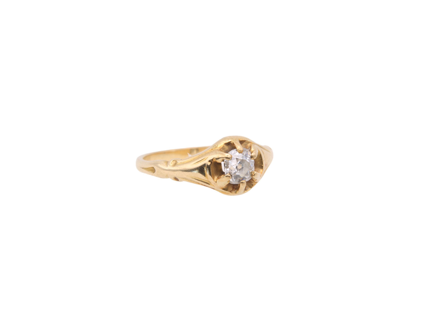 Antique 18ct Yellow Gold Diamond Ring .3ct