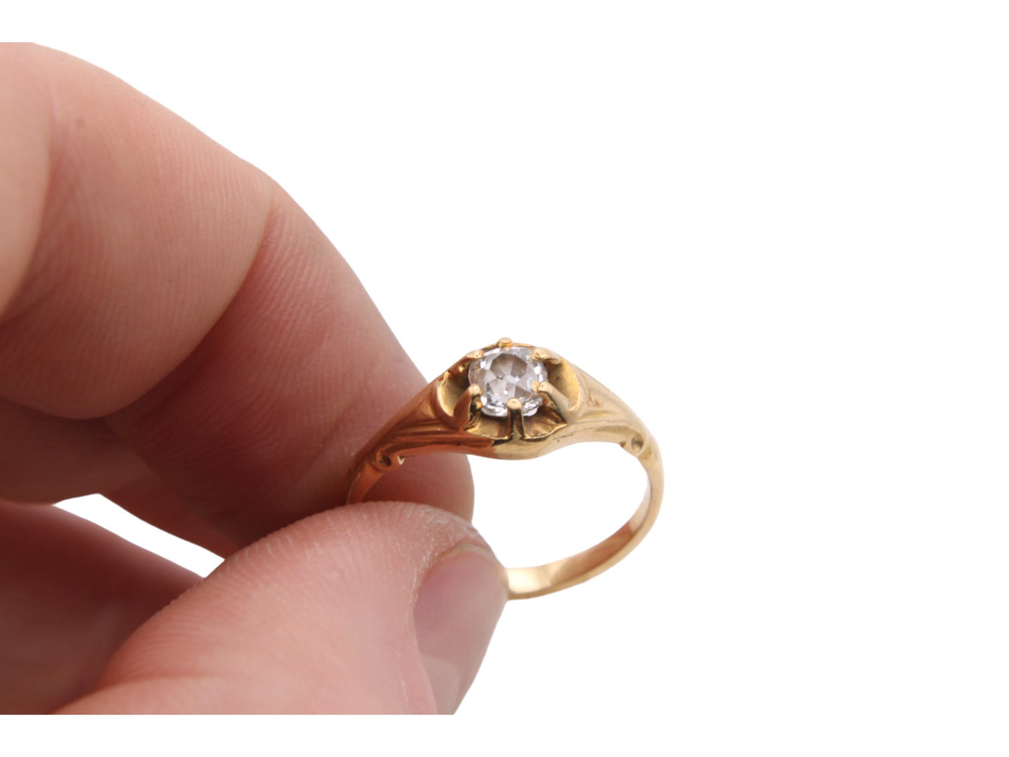 Antique 18ct Yellow Gold Diamond Ring .3ct