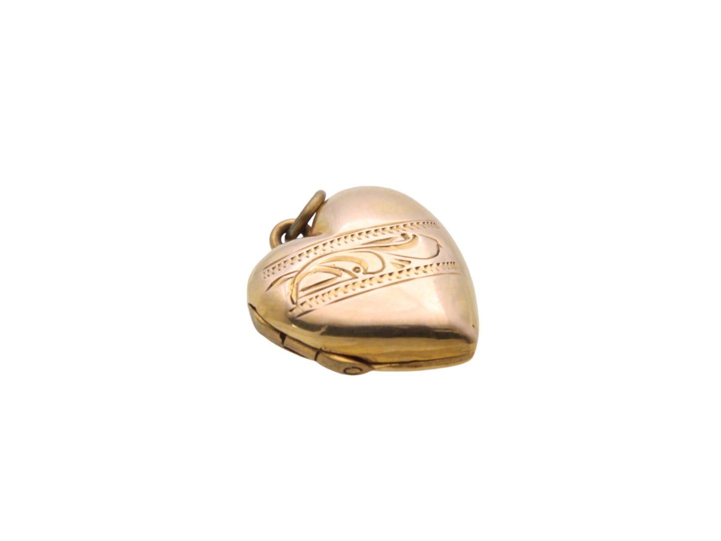 Antique-9ct-Yellow-Gold-Heart-Locket