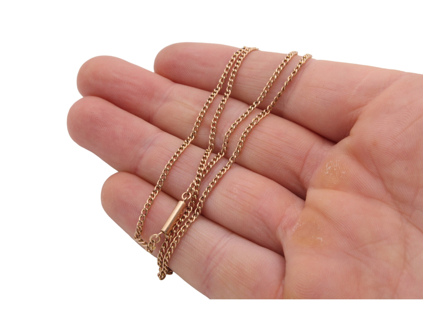 Antique 15ct Gold Curb Link Necklace