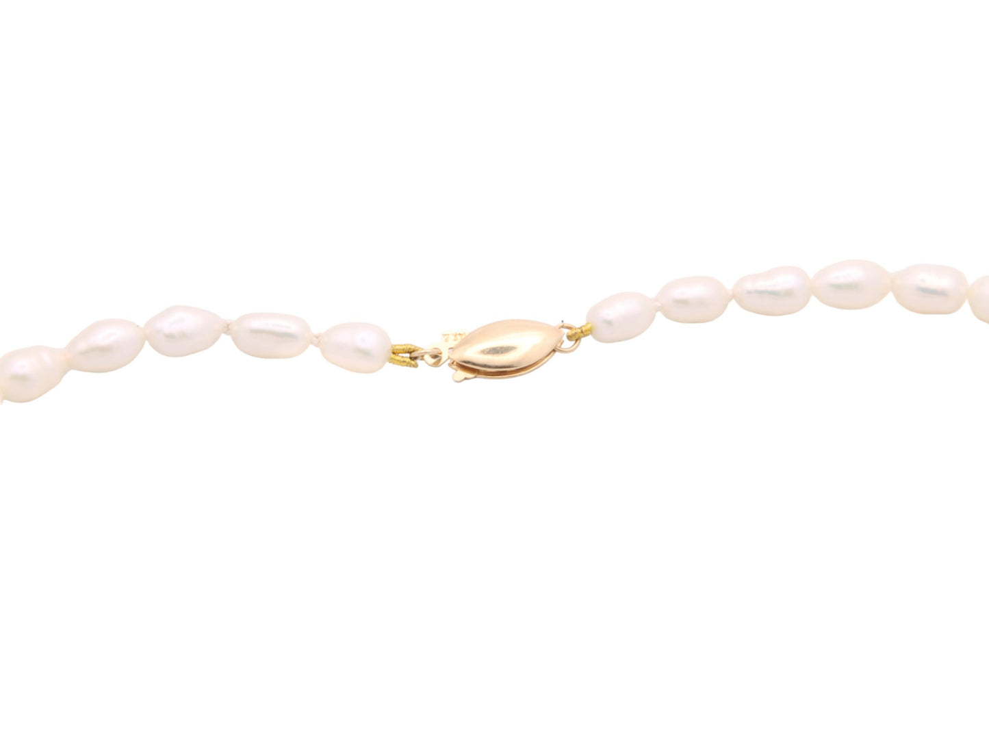 Vintage 14ct Gold Pearl & Garnet Necklace