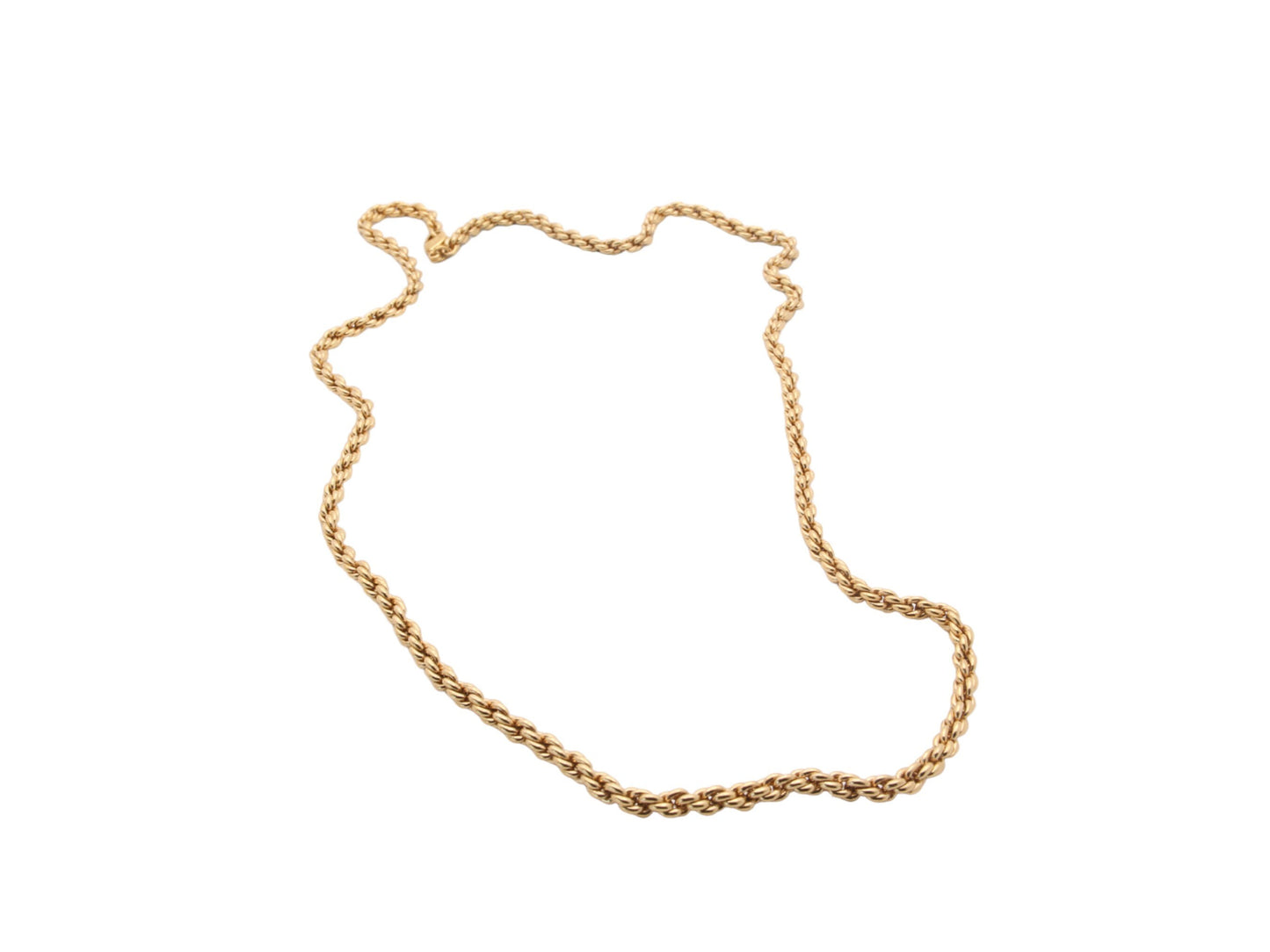 Vintage Christian Dior 18ct Gold Plated Rope Necklace