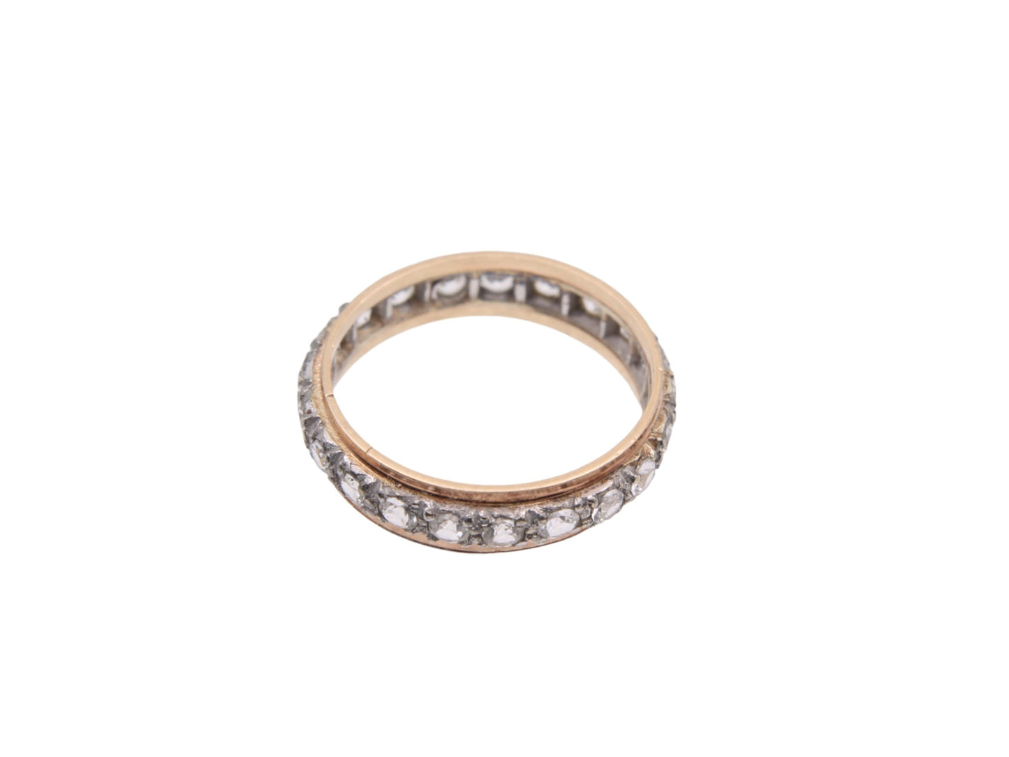 Vintage 9ct Rose gold Paste Eternity Ring