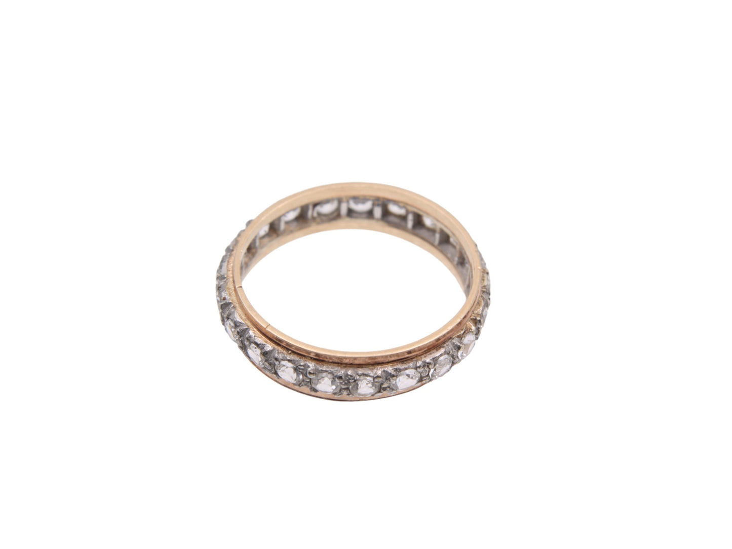 Vintage 9ct Rose gold Paste Eternity Ring