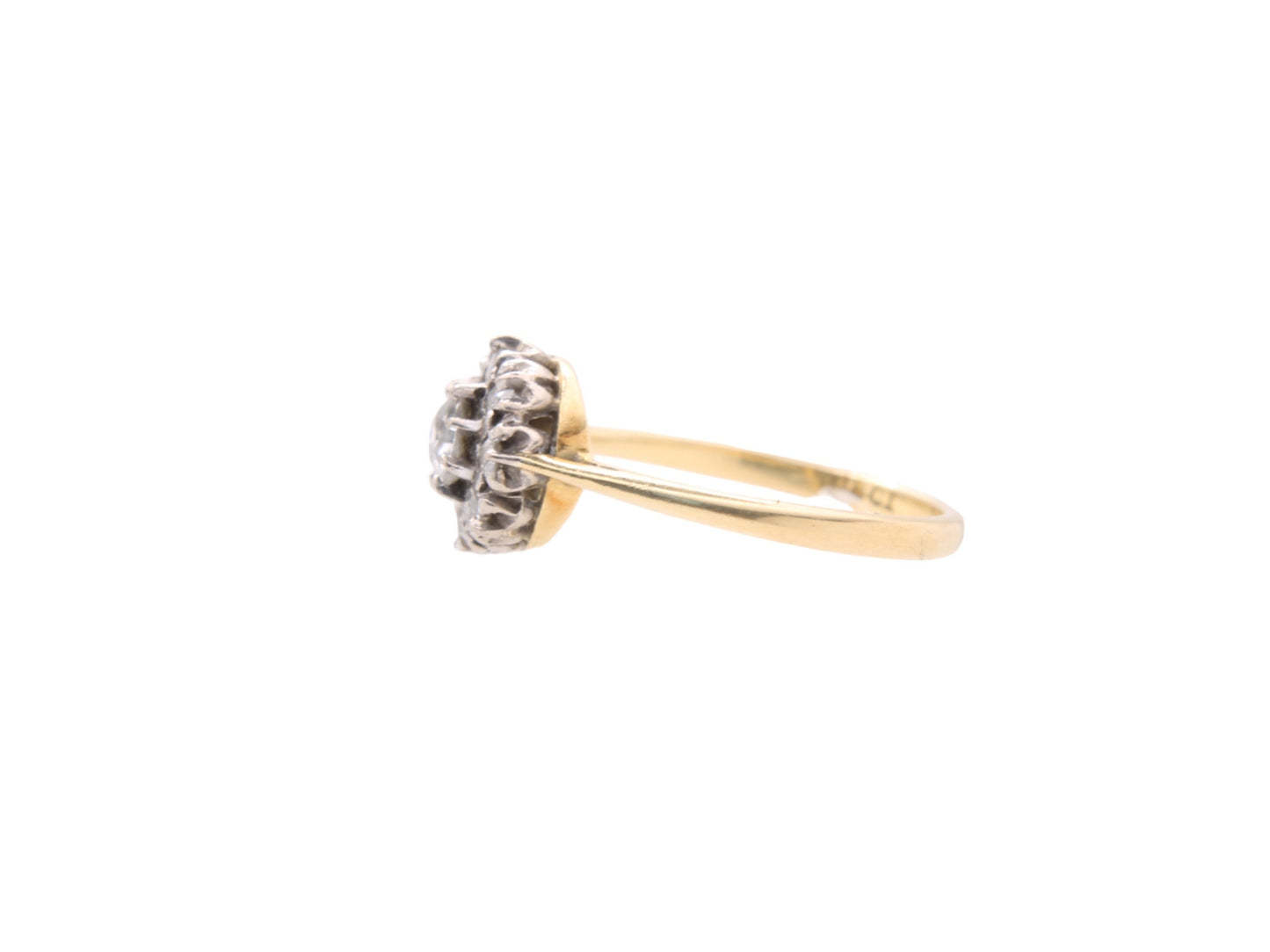 Antique 18ct Gold Diamond Cluster Ring