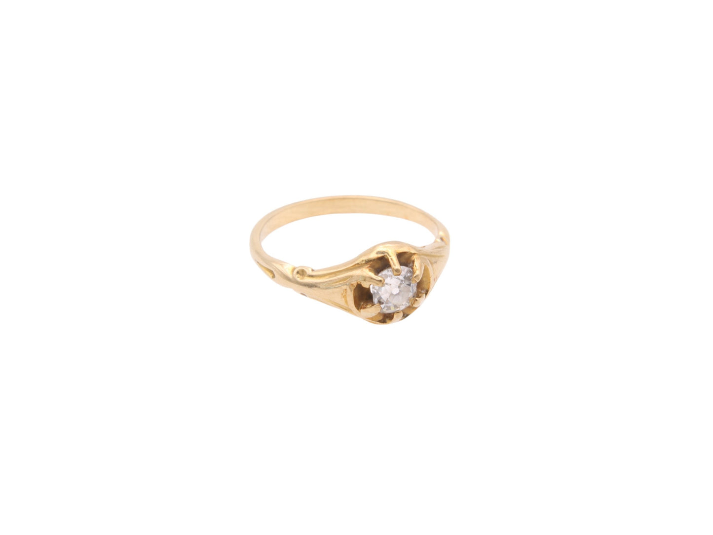 Antique 18ct Yellow Gold Diamond Ring .3ct