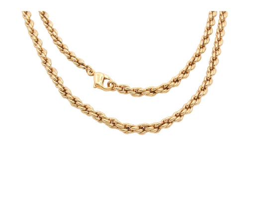 Vintage Christian Dior 18ct Gold Plated Rope Necklace