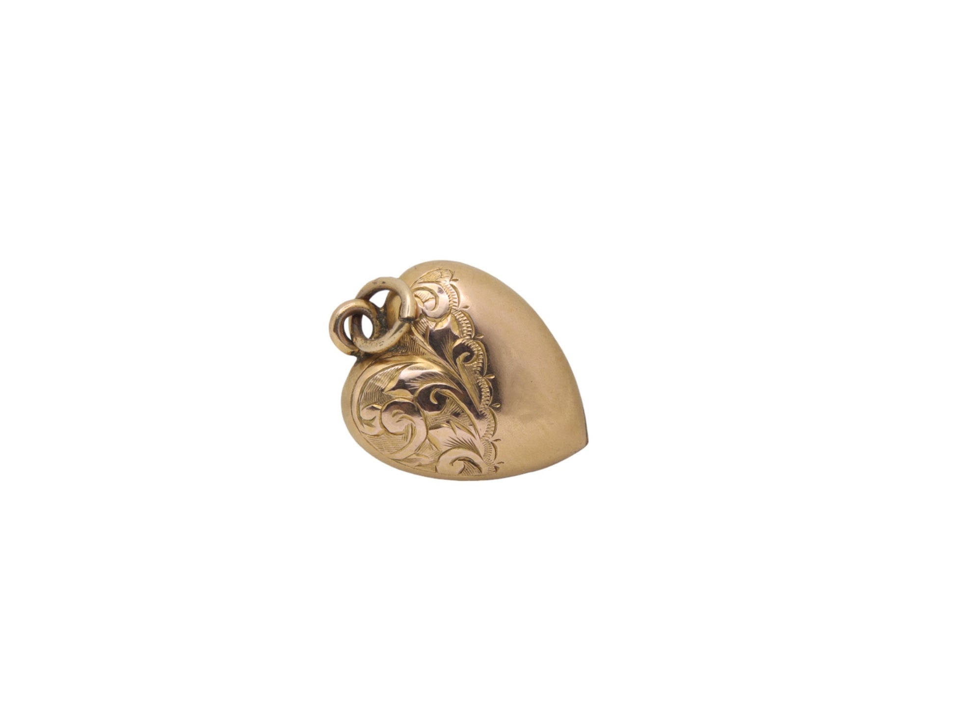 Antique-9ct-Gold-Puffy-Heart-Pendant