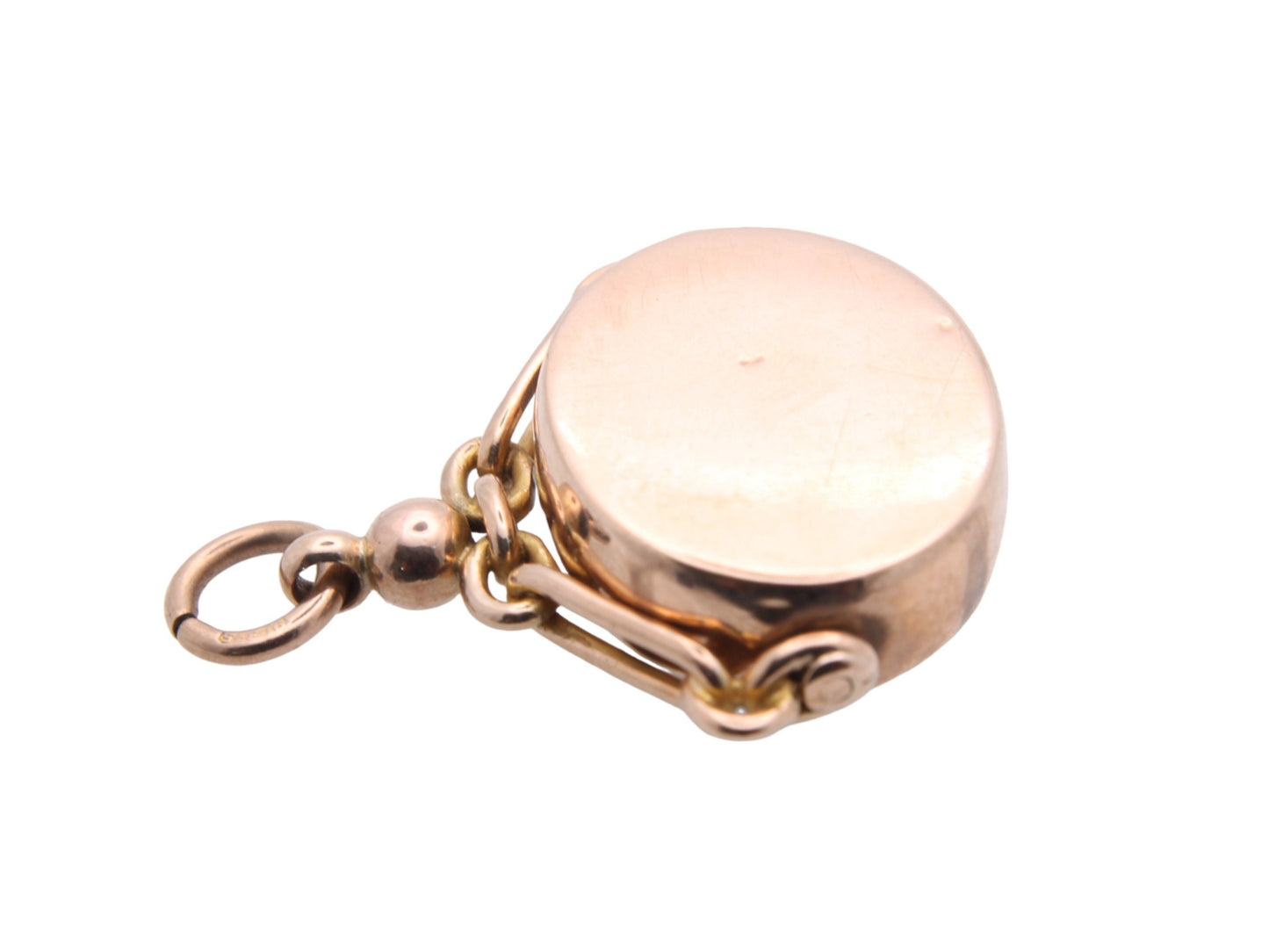 Antique 9ct Gold Bloodstone Spinner Pendant