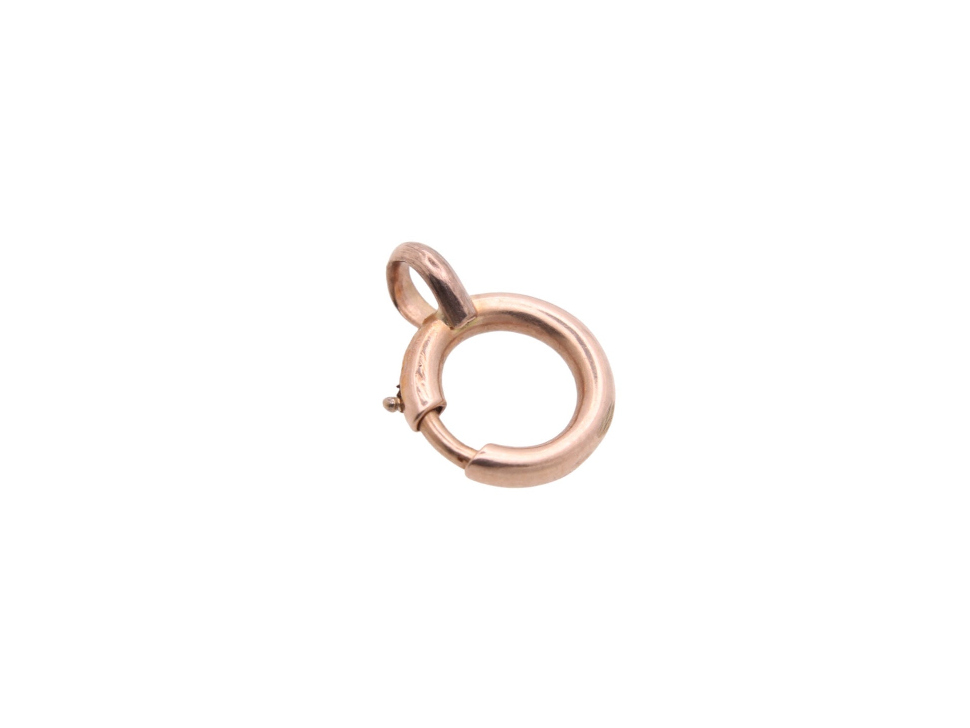 Antique-9ct-Rose-Gold-Bolt-Clasp,-Spring-Jump-Ring