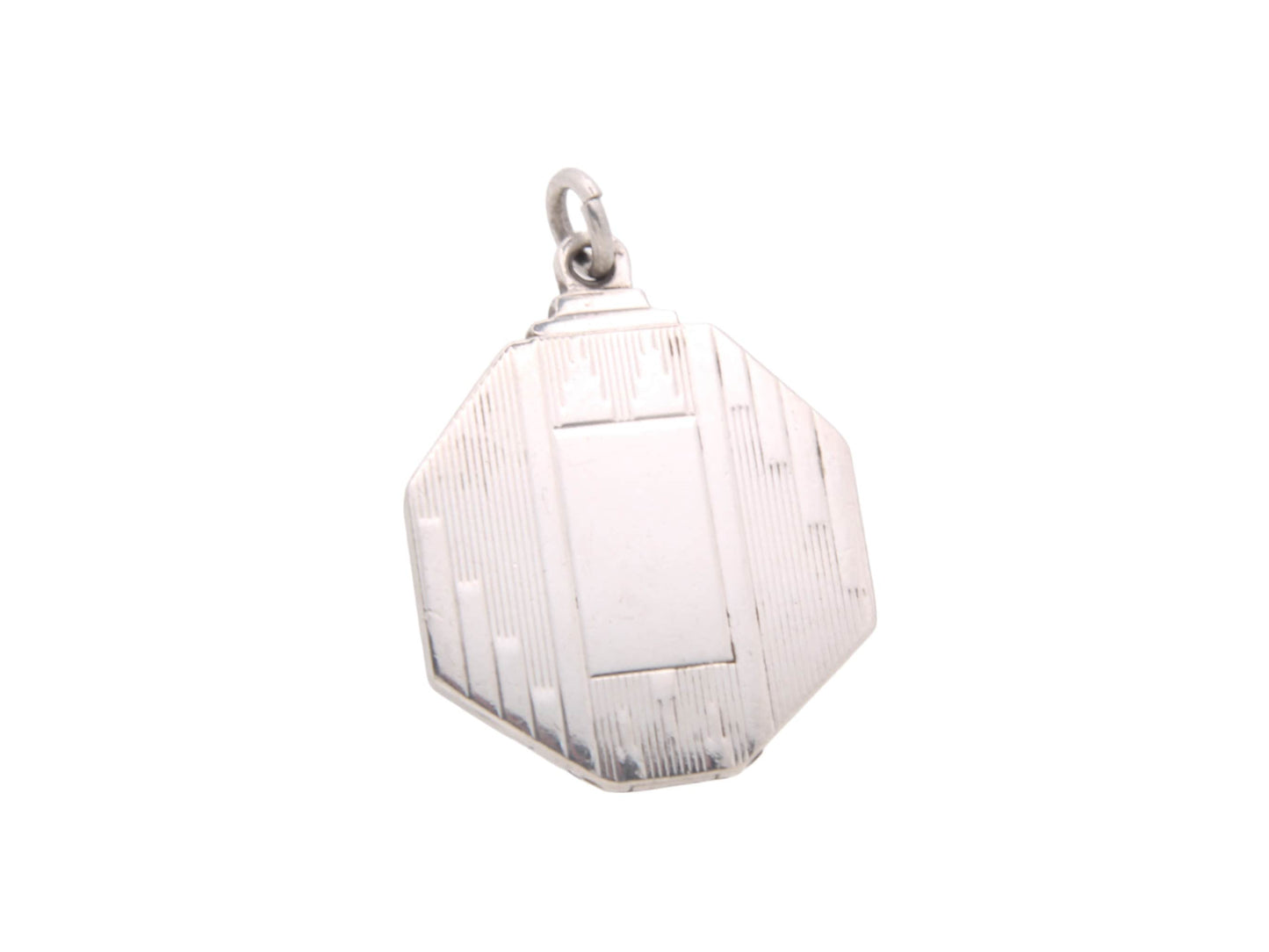 Art Deco Sterling Silver Locket Pendant