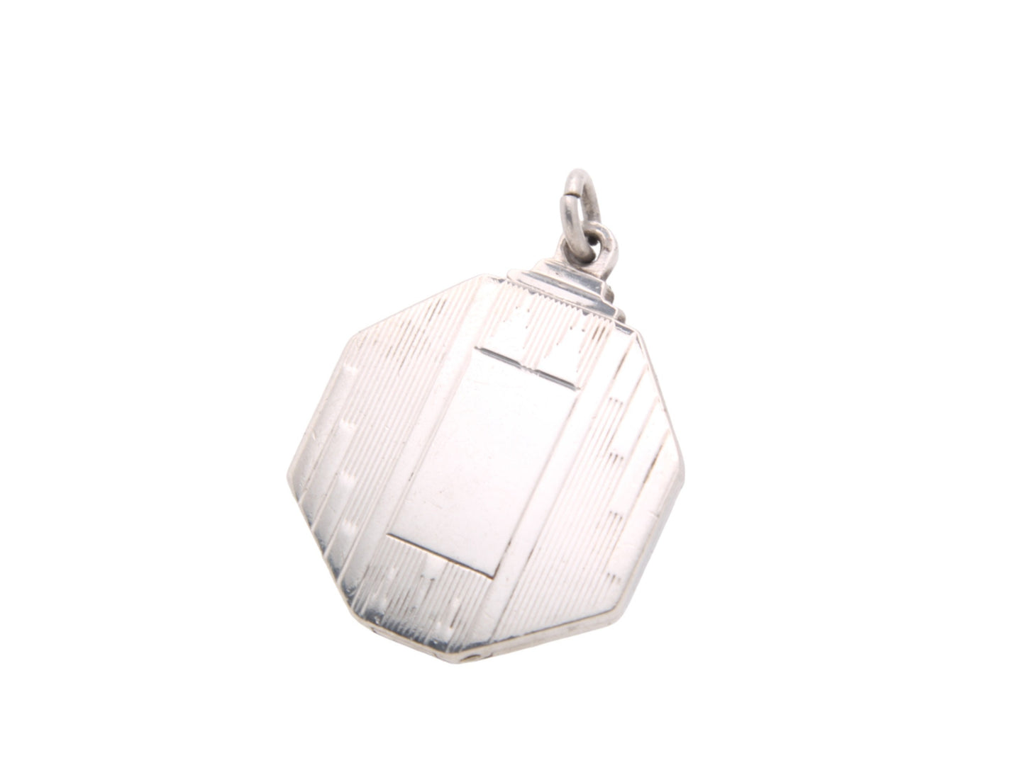 Art Deco Sterling Silver Locket Pendant