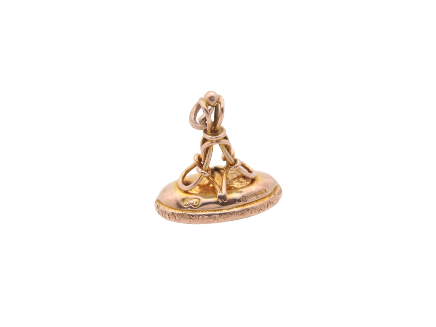 Antique 9ct Gold Decorative Pendant Fob